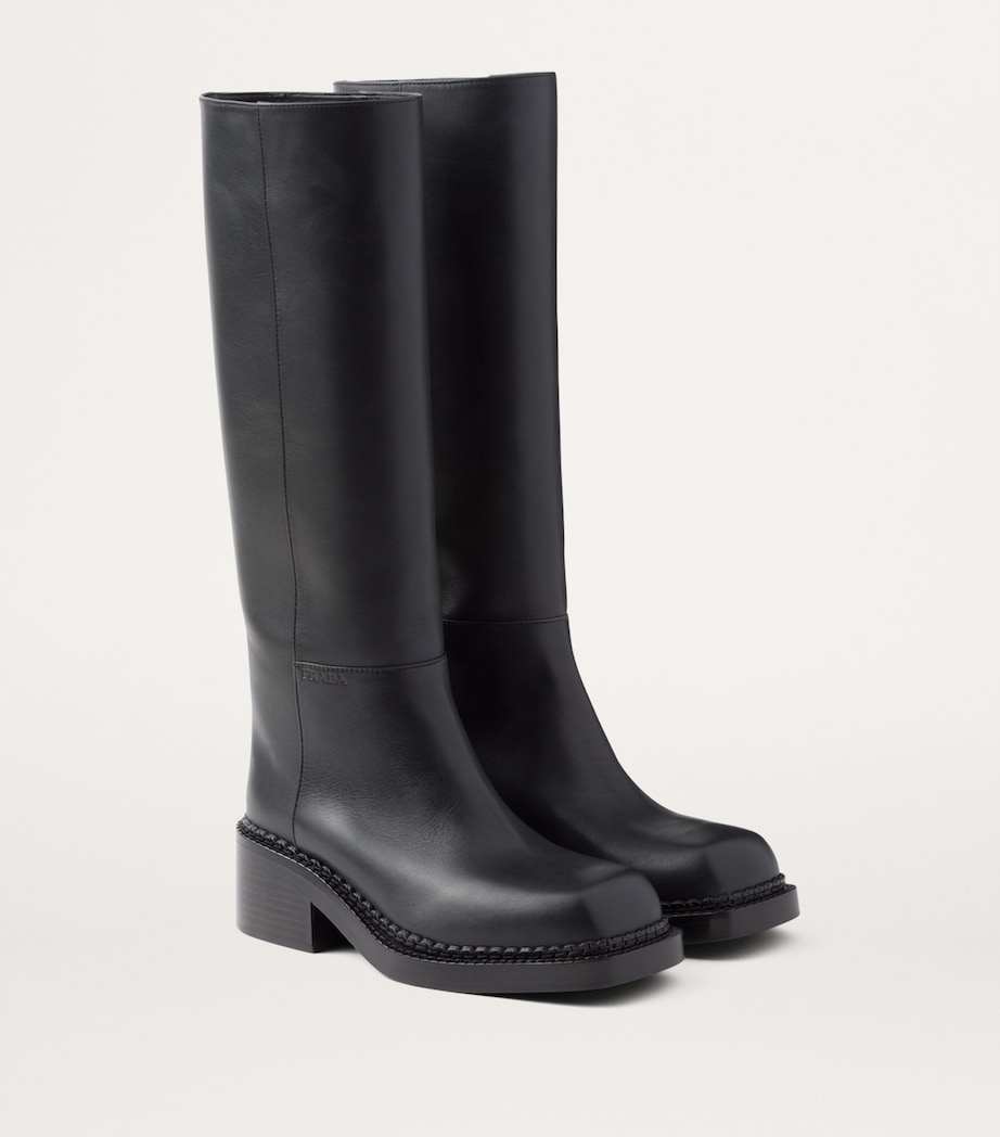 Leather Knee-High Boots 55 F0002 Image 3