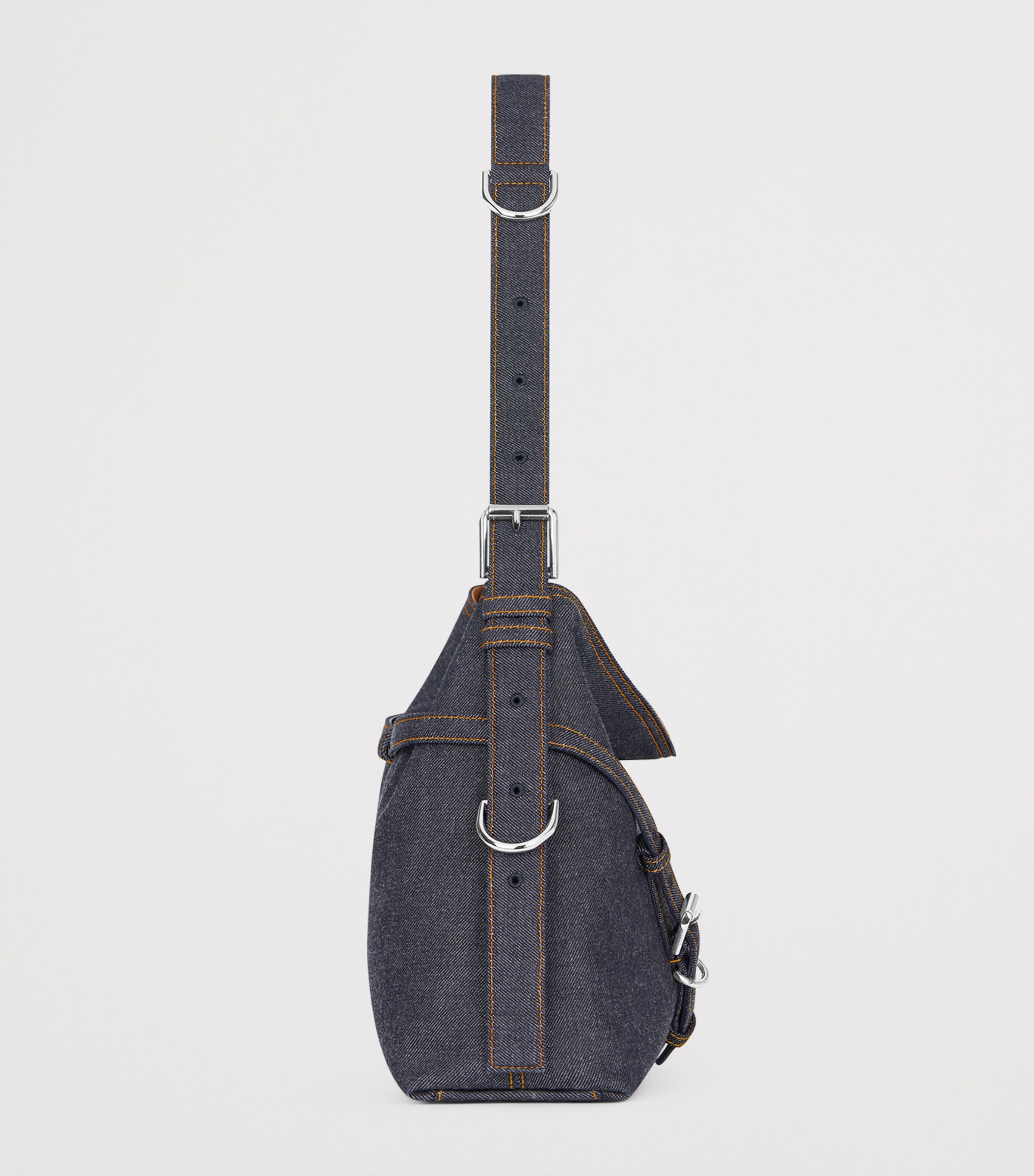 Givenchy Womens Medium Denim Voyou Shoulder Bag Indigo Blue Image 3