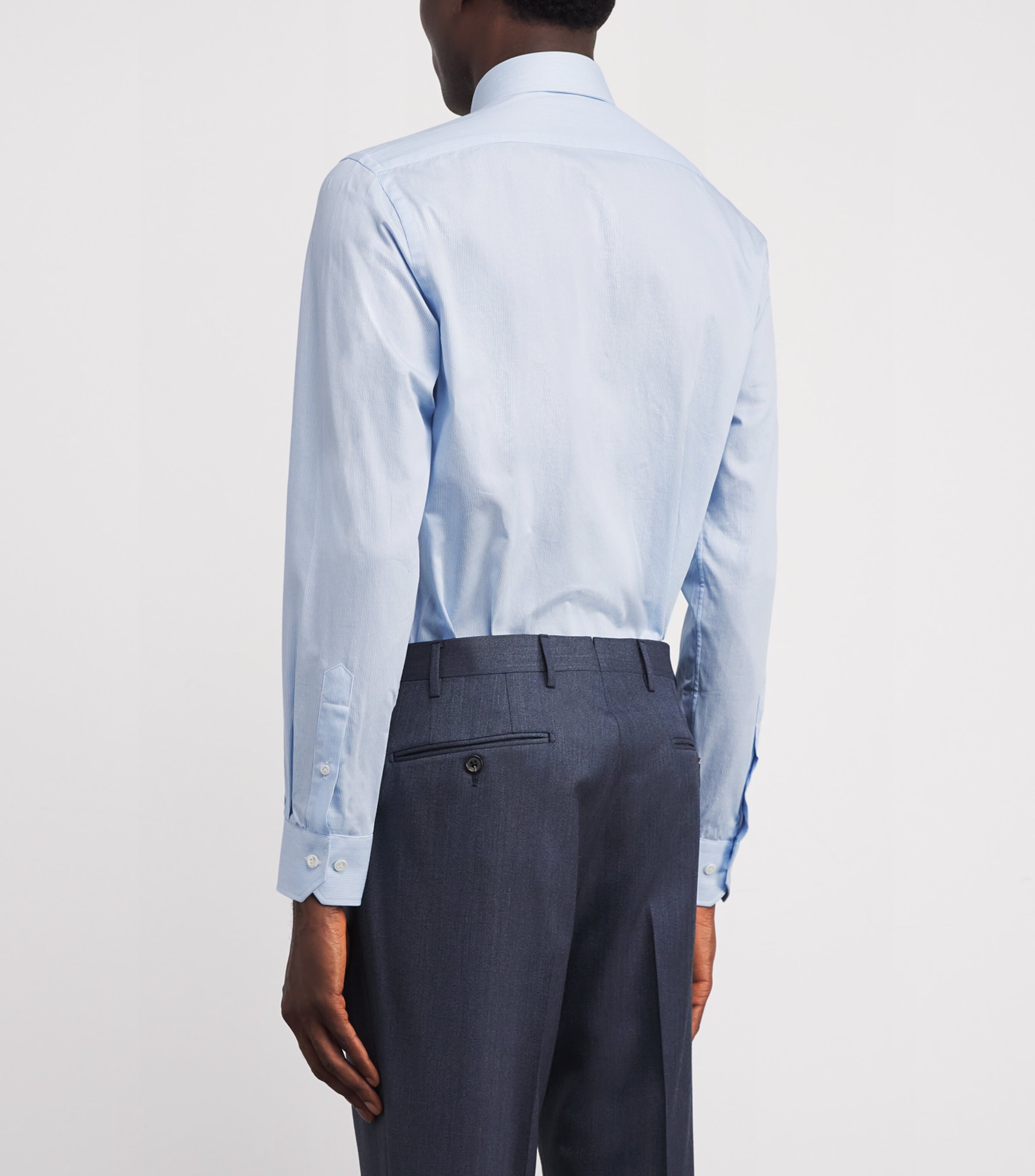 Cotton Stripe Shirt 03 LIGHT BLUE Image 4