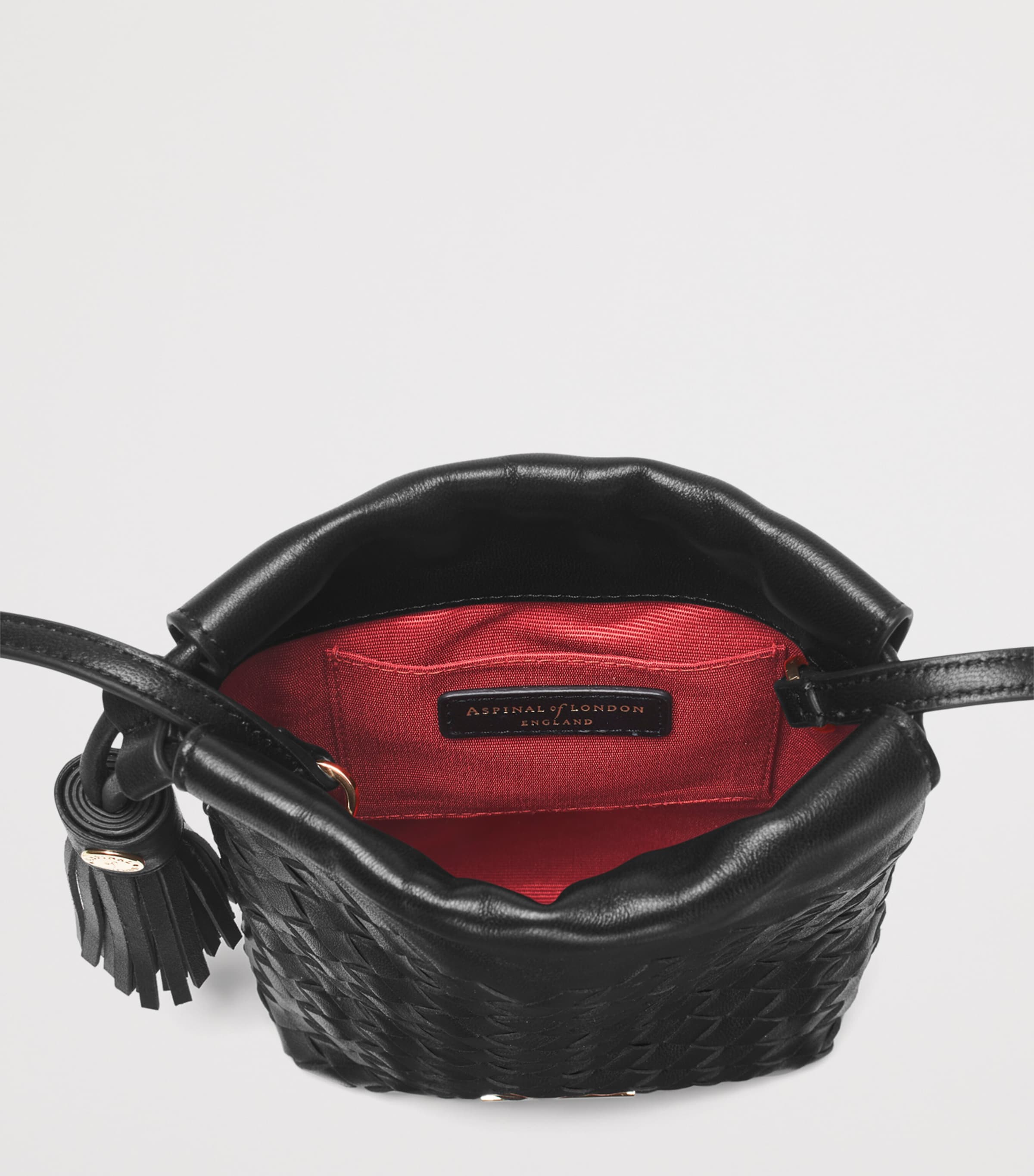 Aspinal Of London Leather Soho Cross-Body Pouch Black Image 3