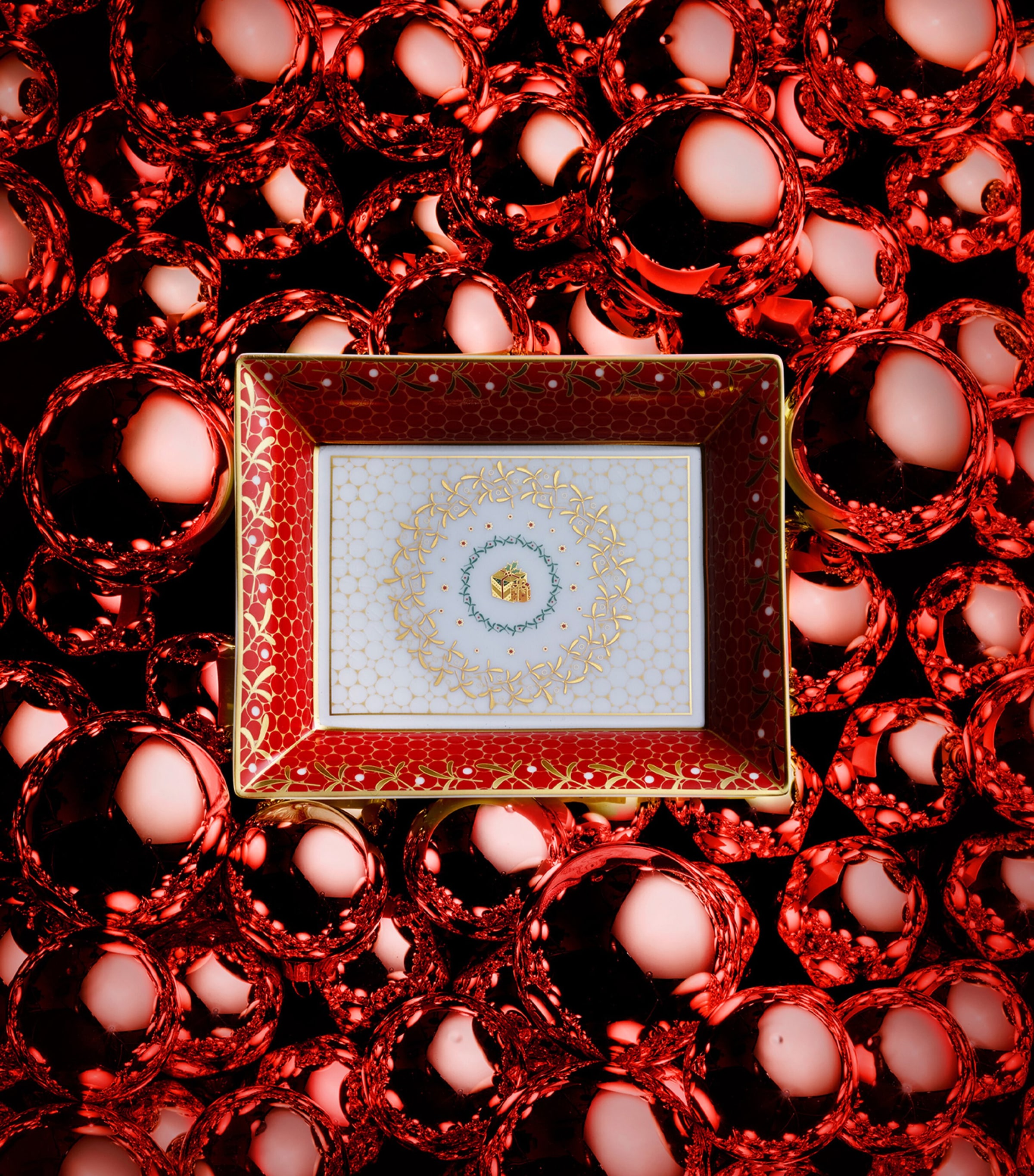 Noël Valet Tray (20cm x 16cm) MULTICOLORE Image 3