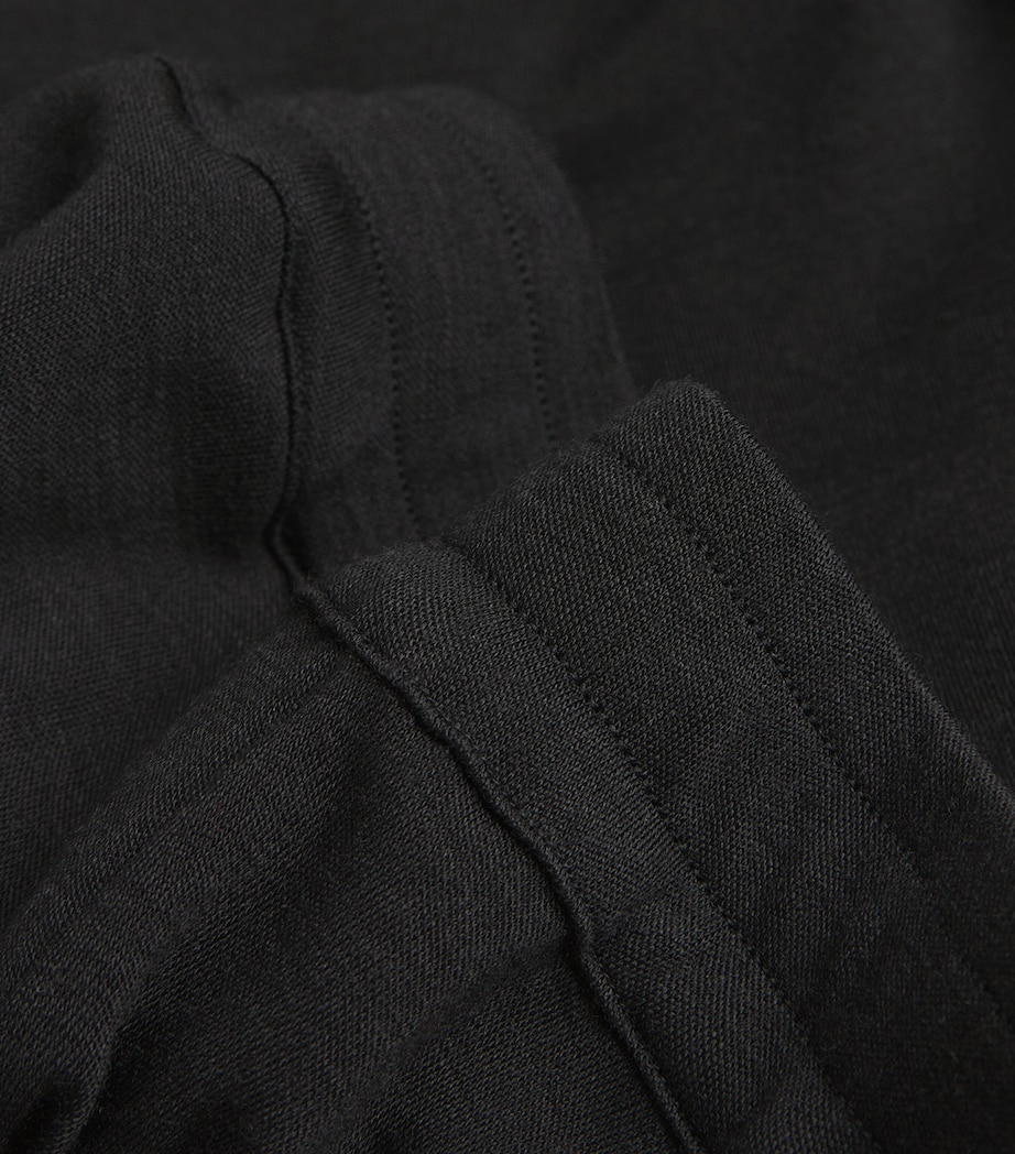 Hanro Mens Wool-Blend Christian Sweatpants Black Image 5