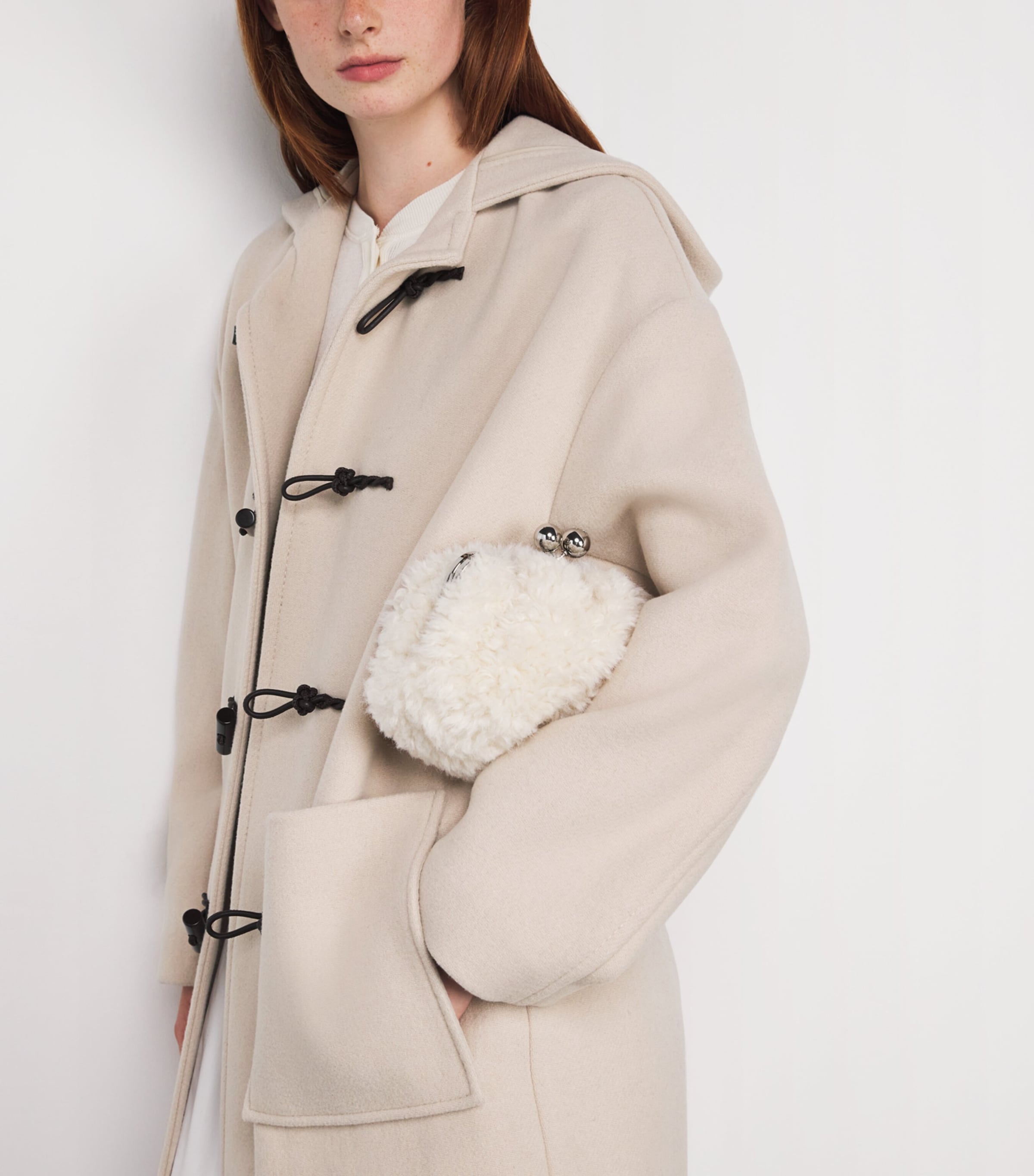 Wool-Blend Duffle Coat CREAM Image 6