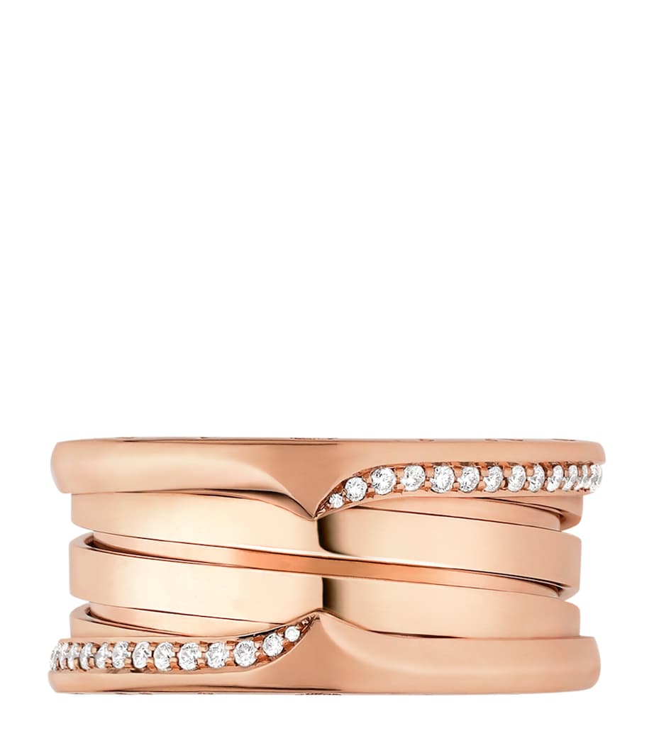 Rose Gold and Diamond B.zero1 Three-Band Ring PINK GOLD Image 3