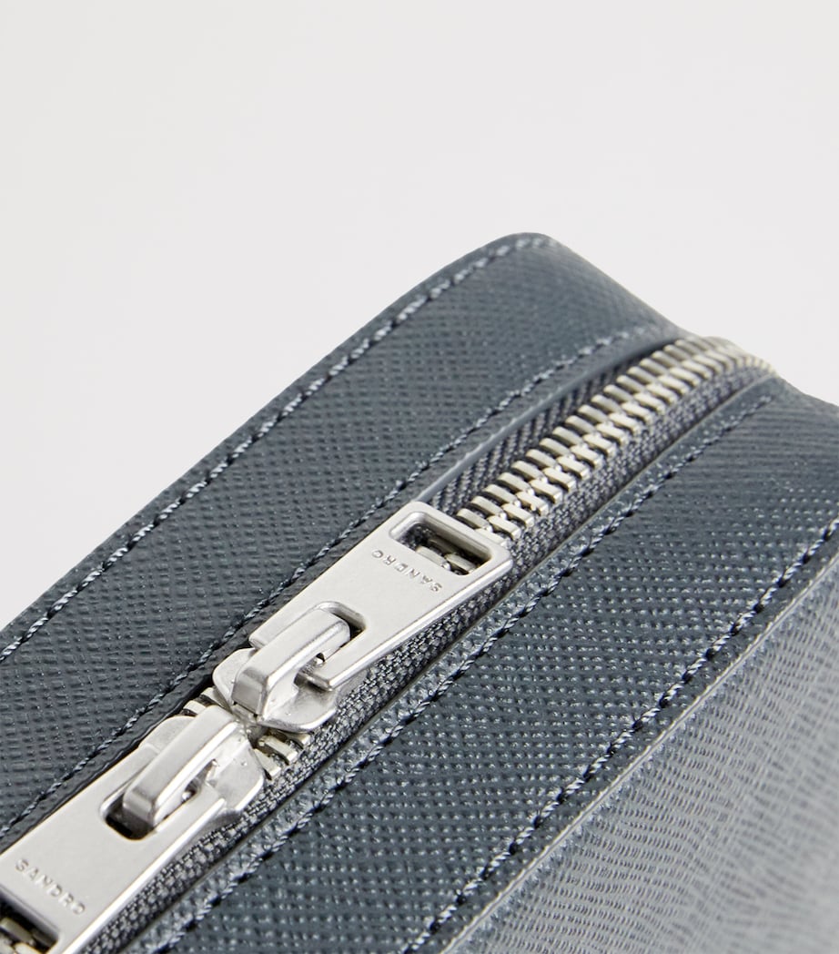 Mini Recycled Saffiano Leather Cross-Body Bag STEEL Image 5