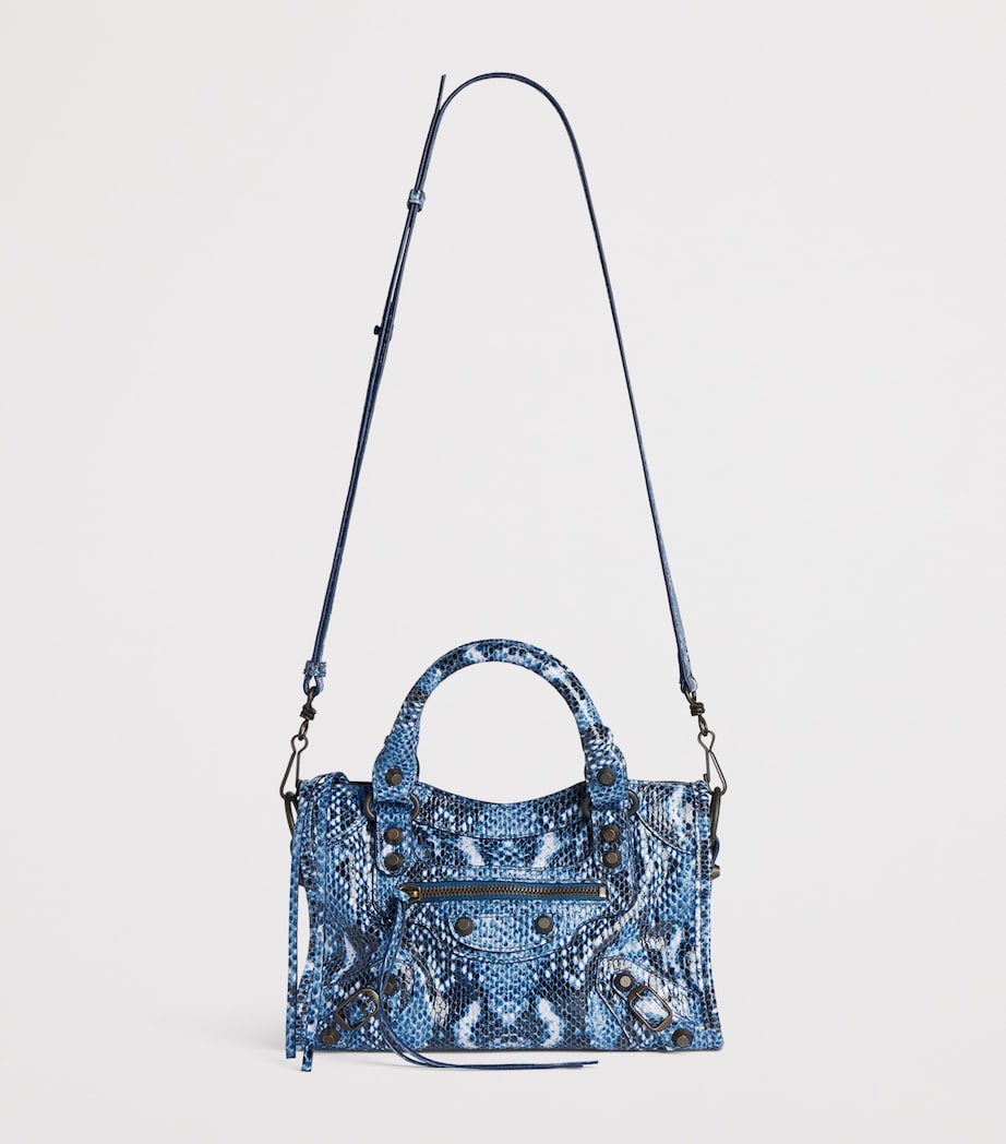 Mini Calfskin Python-Embossed Le City Top-Handle Bag 4735 Image 2