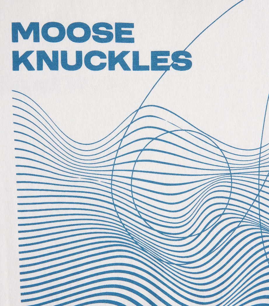 Moose Knuckles Mens Pima Cotton Logo Print T-Shirt Milky Way Image 6