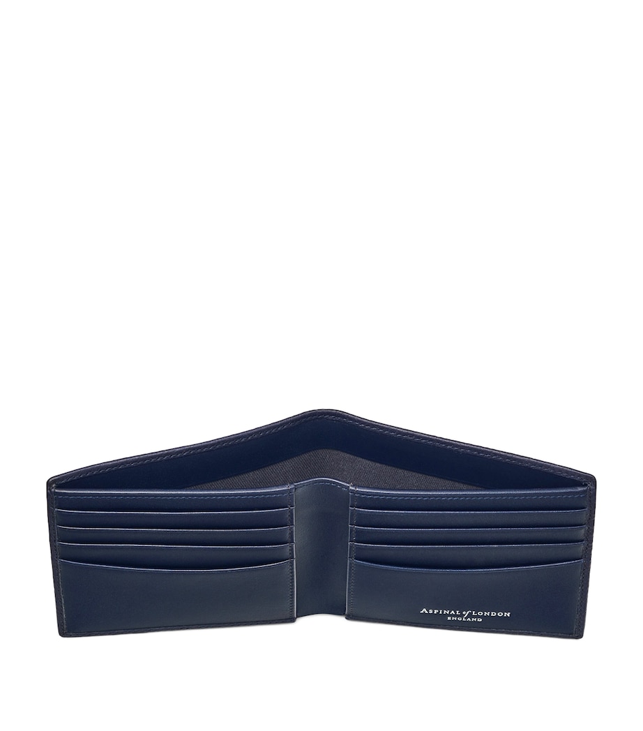 Classic Billfold Leather Wallet NAVY Image 3