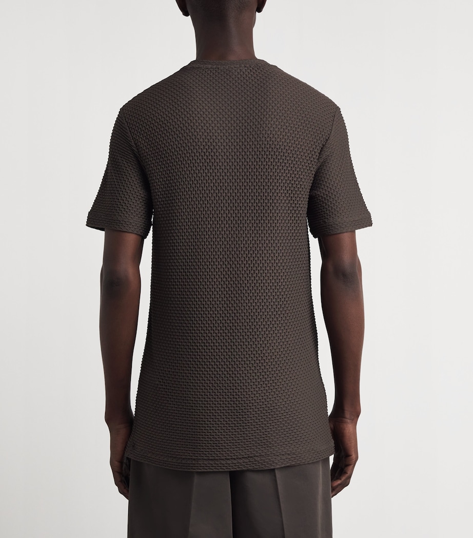 Emporio Armani Mens Textured T-Shirt Image 5