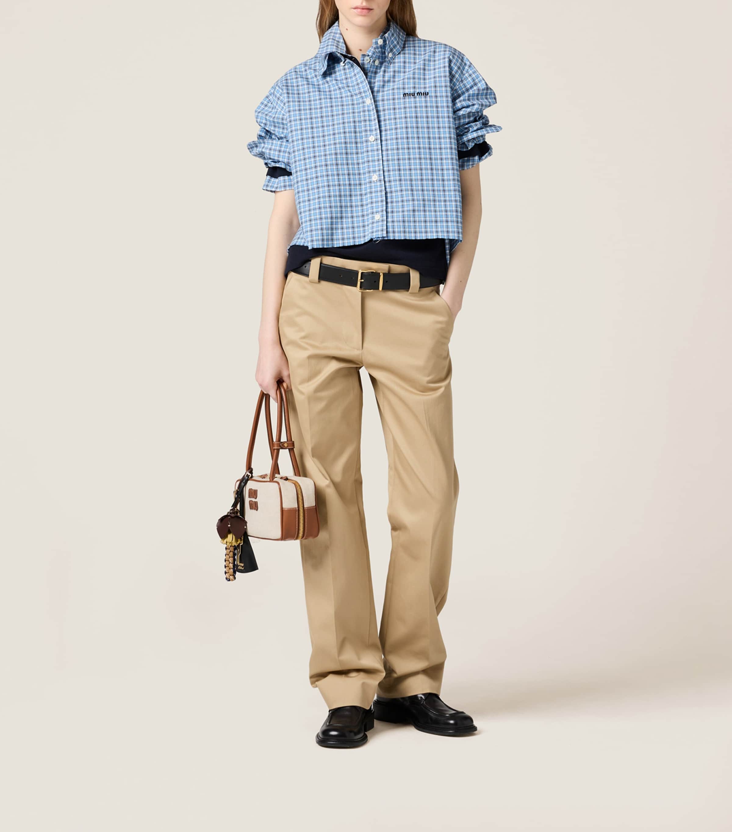 Cotton Poplin Check Shirt F0QY6 Image 2