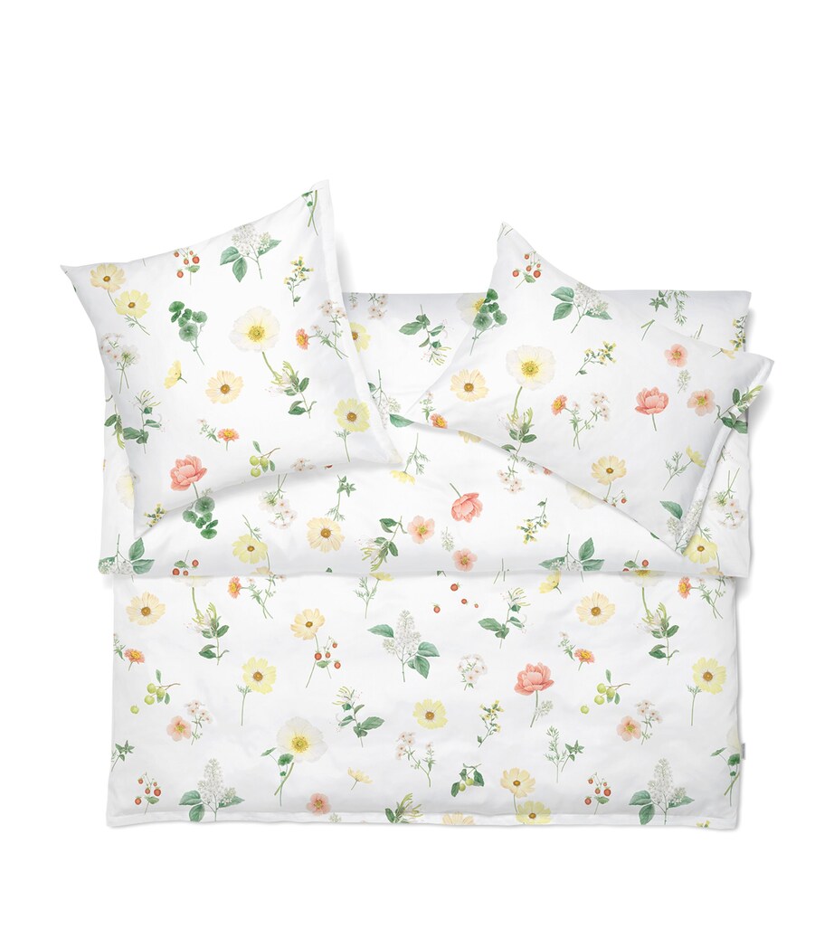 Schlossberg Cotton Sateen Zinnia Super King Duvet Cover (220cm x 260cm) Blanc Image 1