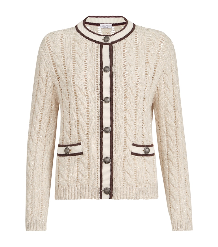 Brunello Cucinelli Womens Cable-Knit Cardigan Image 1