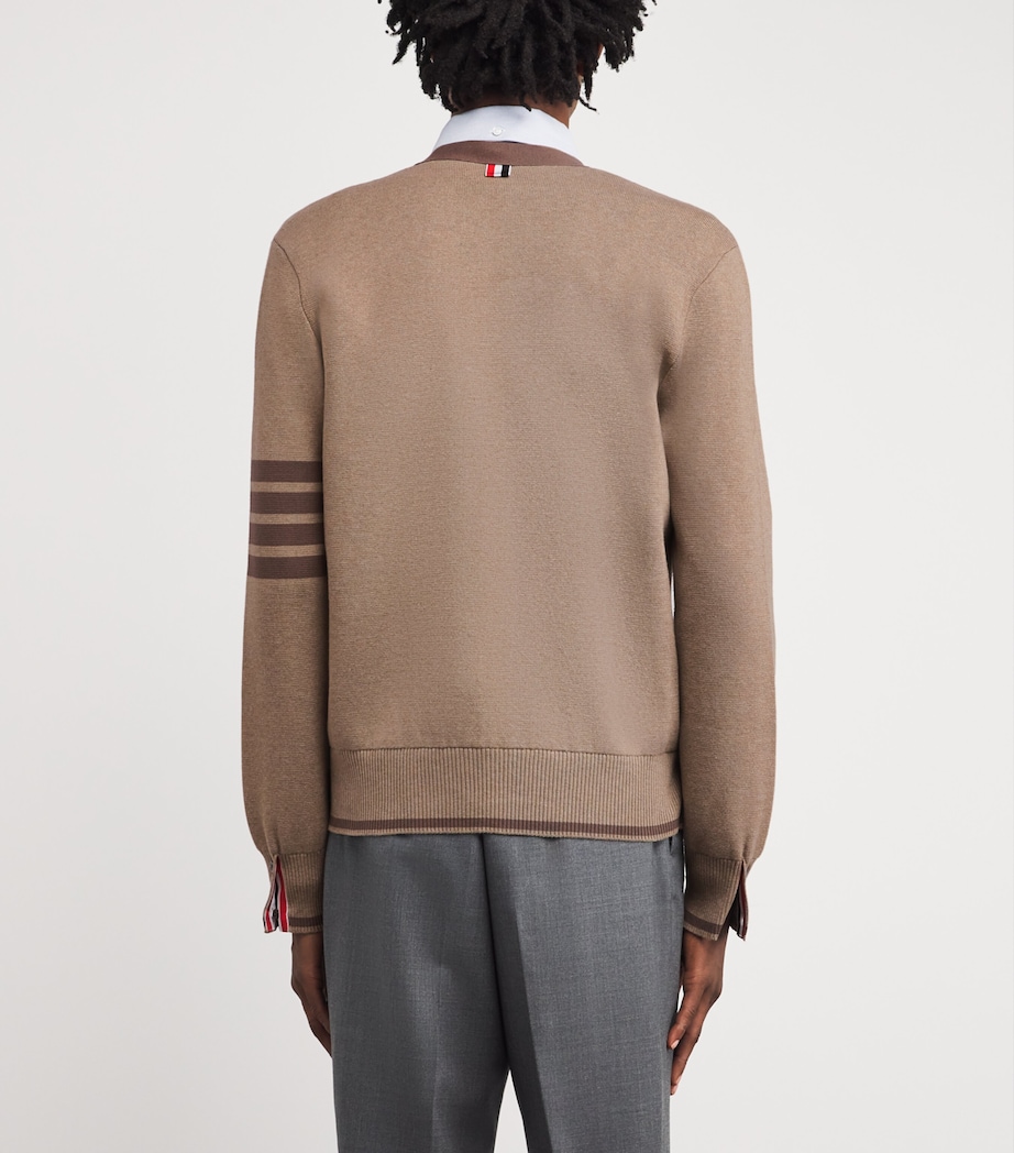 Cotton Milano Stitch Cardigan MED BROWN Image 3