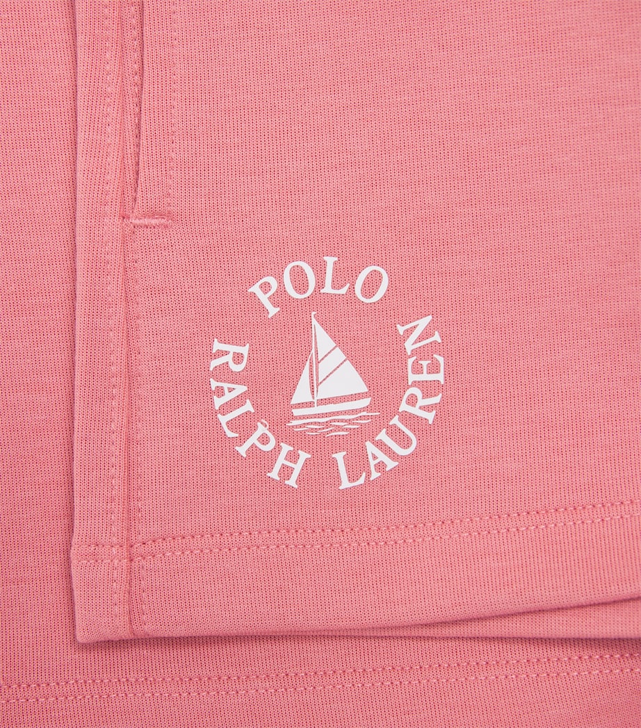 Cotton-Blend Sailboat Logo Shorts (7-14 Years) PINK Image 3