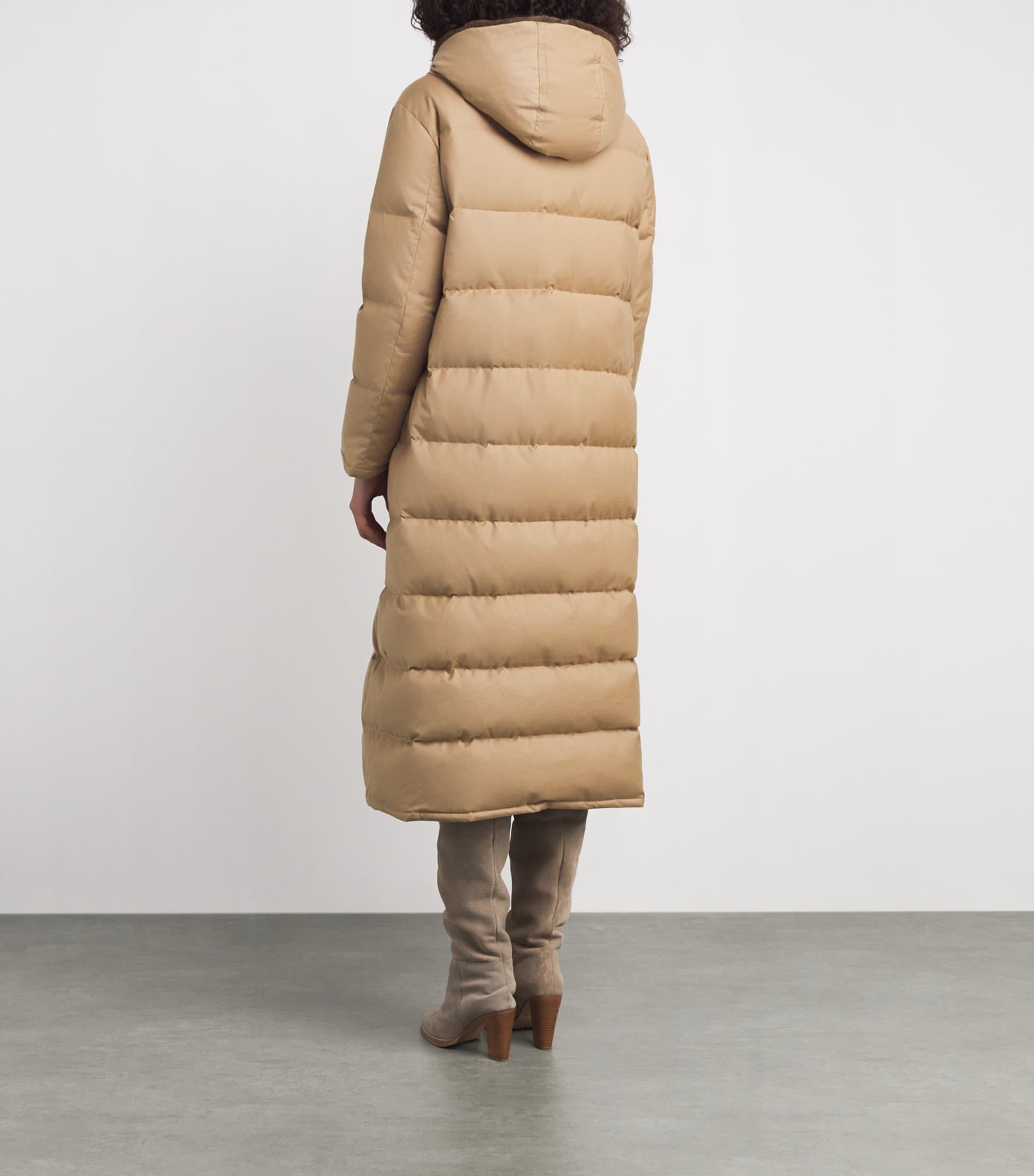 Down Virgin Wool-Mink Long Coat A2026 Image 4