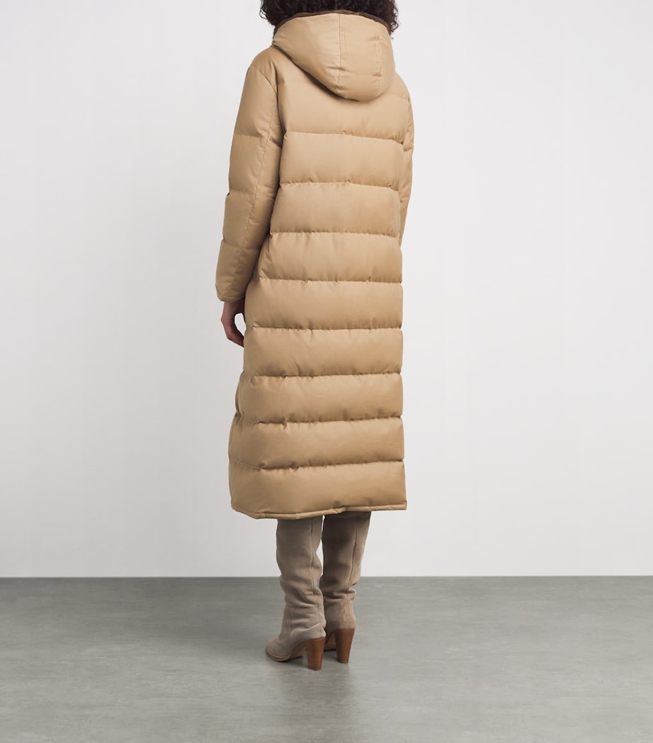 Down-Virgin Wool-Mink Long Coat A2026 Image 4