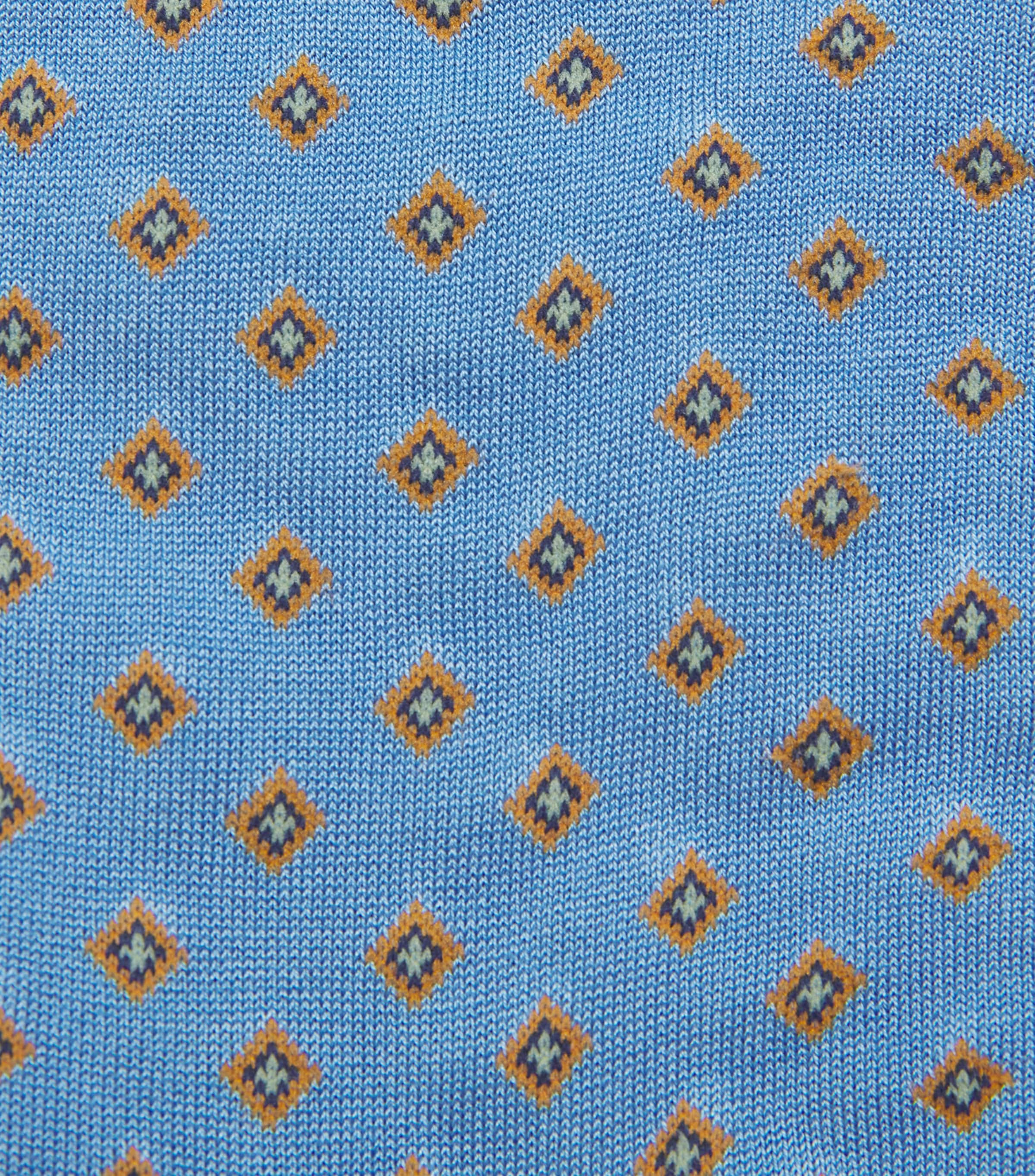 Cotton-Blend Diamond Socks BLUE Image 2