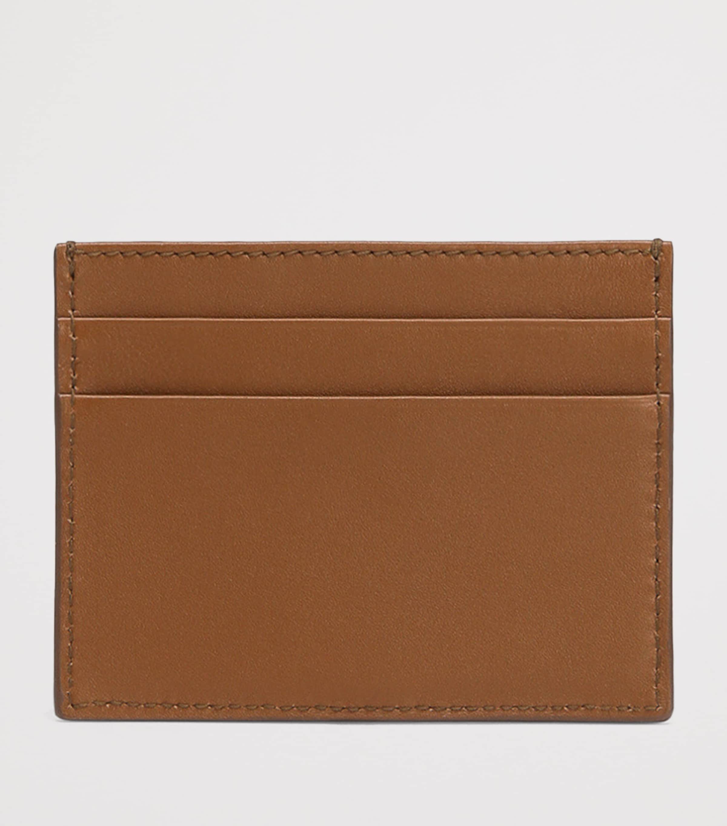 Grained Calfskin Card Holder 8Z093-CARAMELLO Image 3