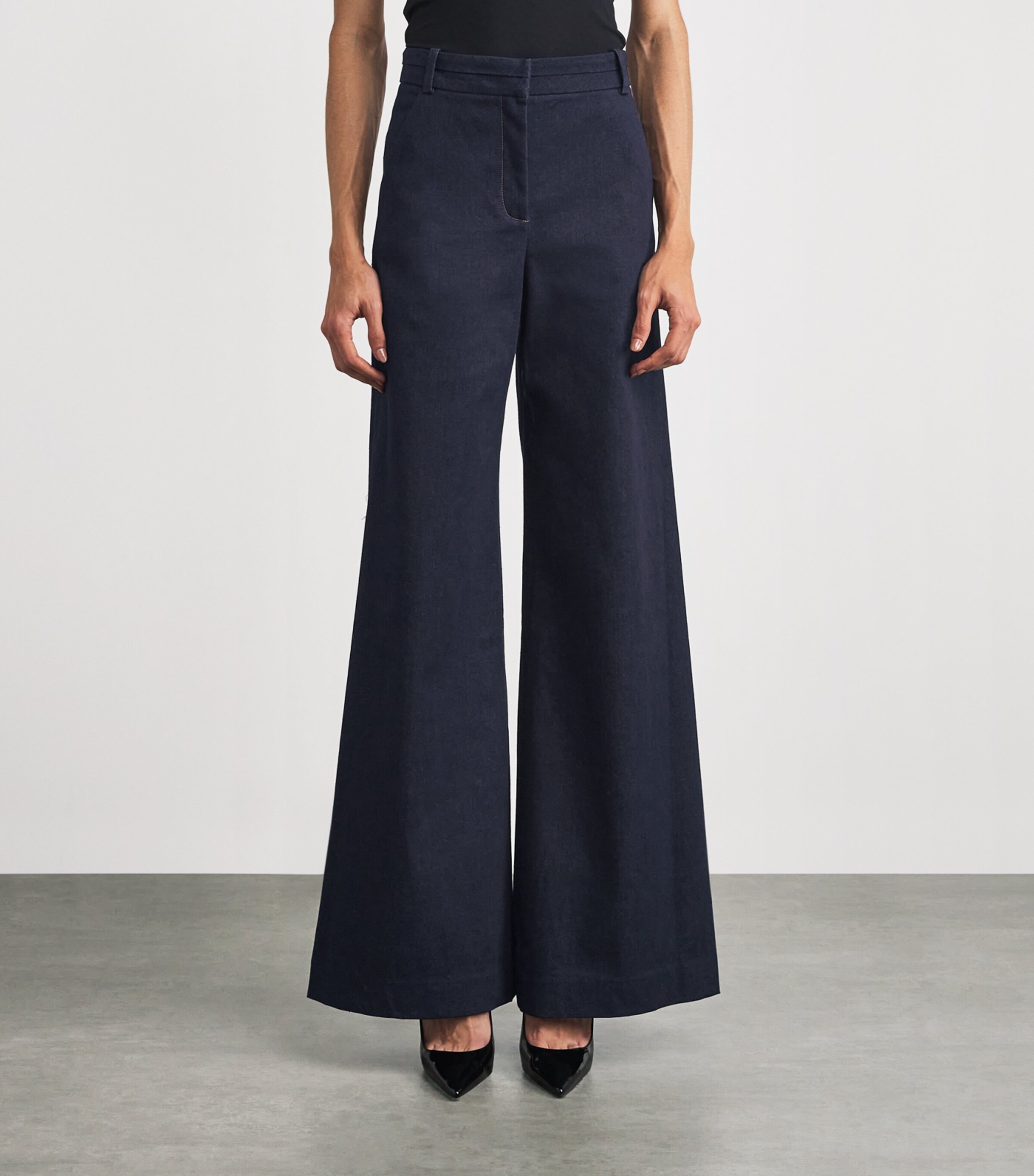 Denim Crue Wide-Leg Trousers B0214 MIDNIGHT WASH Image 3