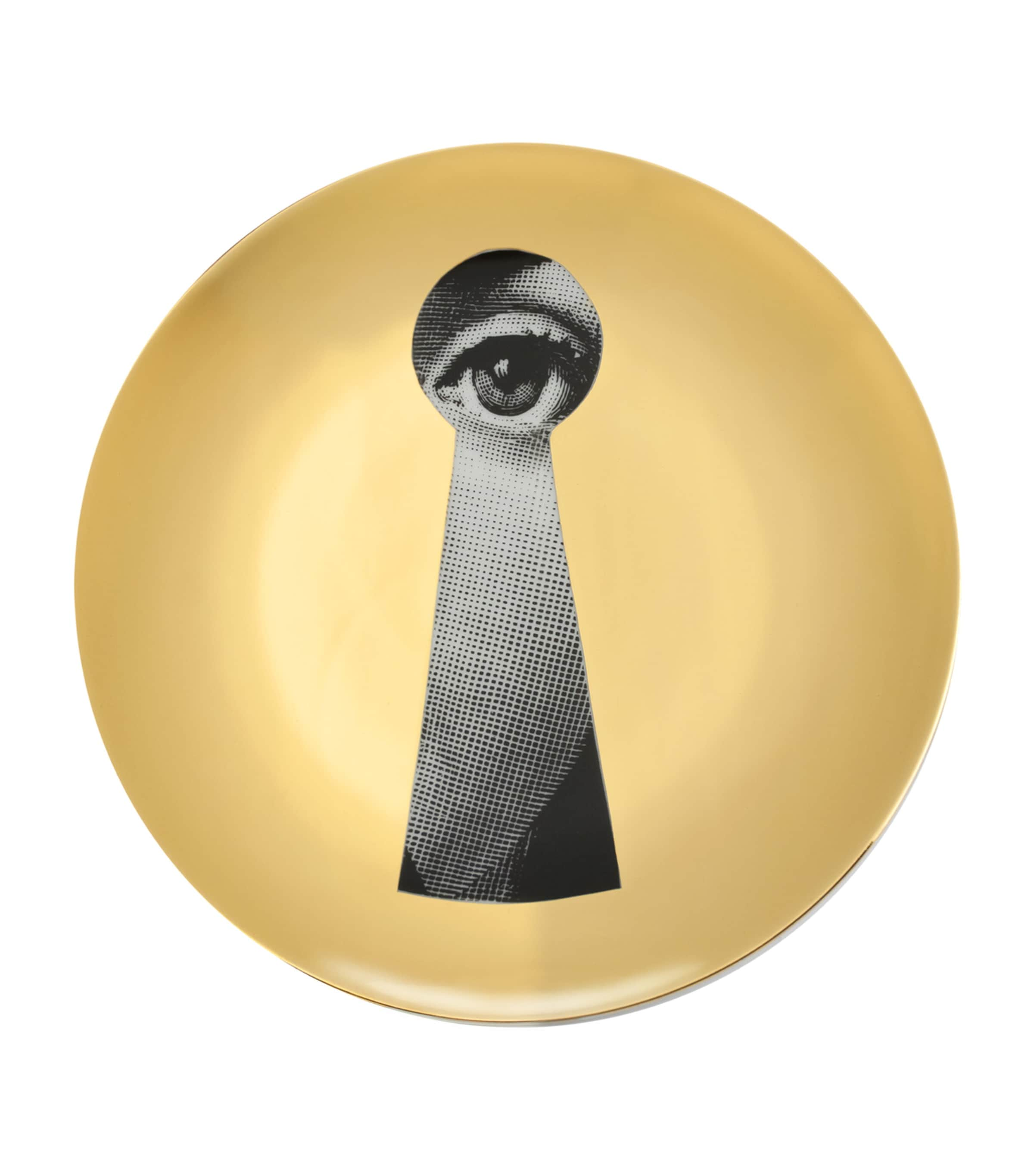 Fornasetti Tema E Variazioni No. 14 Wall Plate In Gold