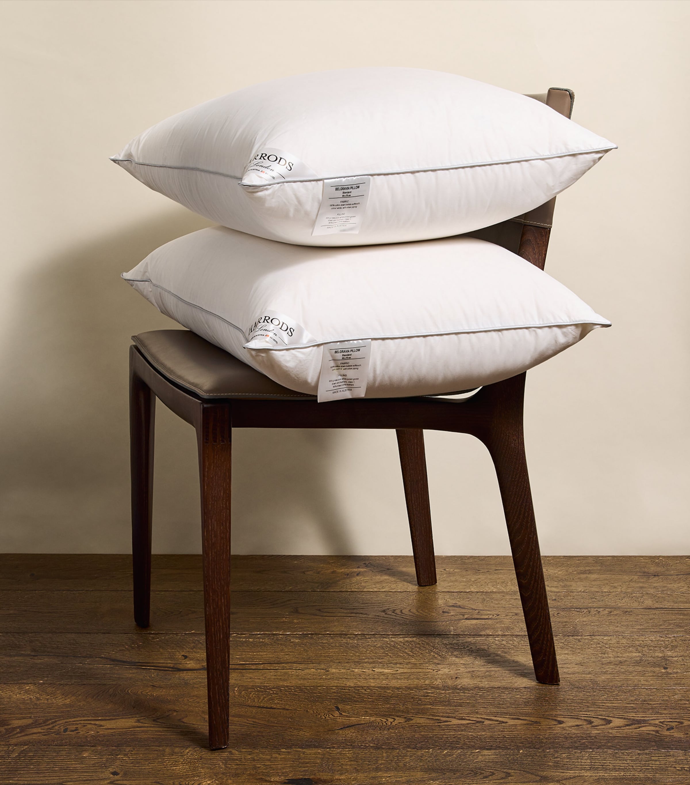 Harrods of London Soft/Medium Goose Down King Pillow White Image 3