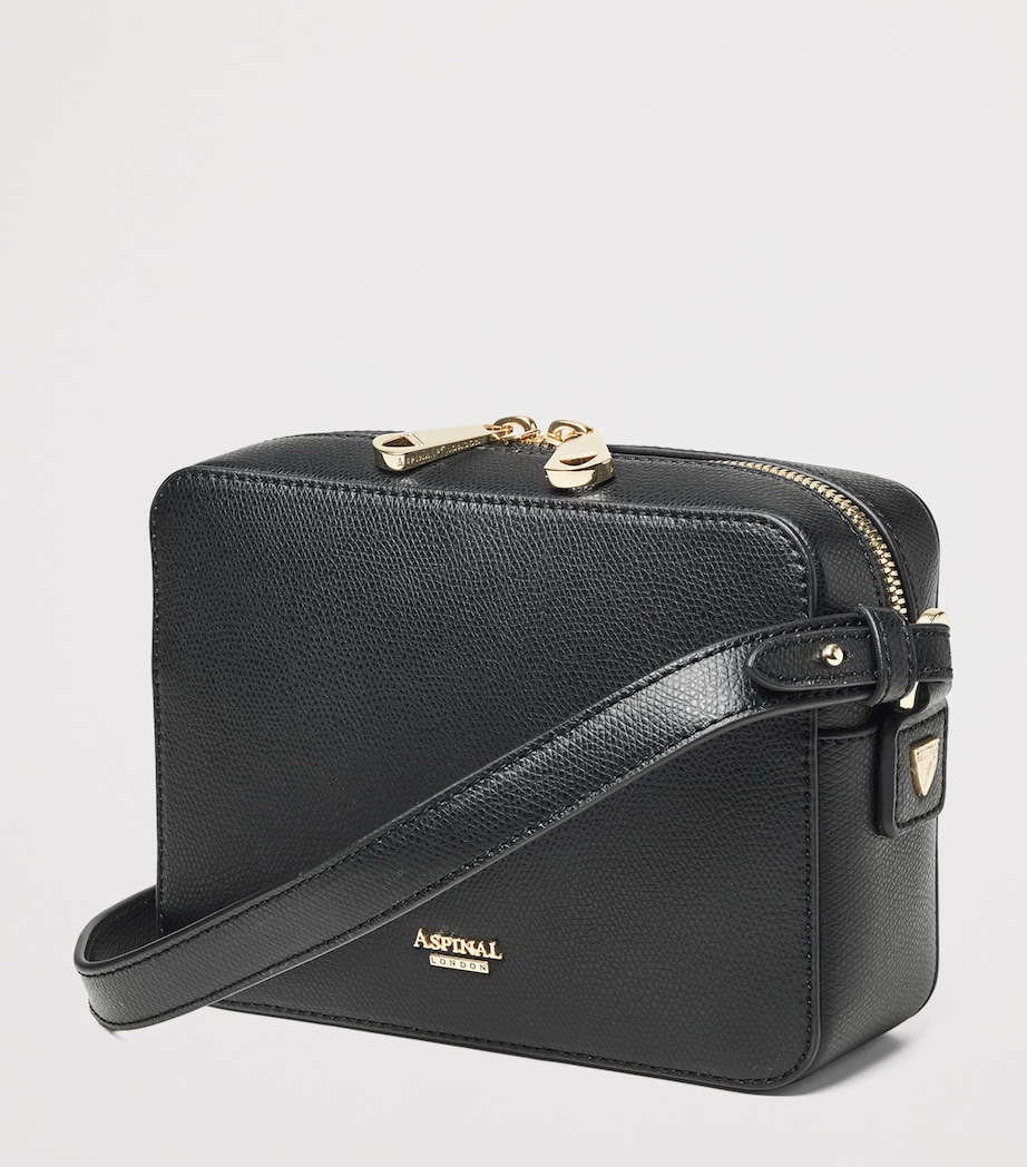 Leather Slot Weave Camera Bag BLACK Image 2