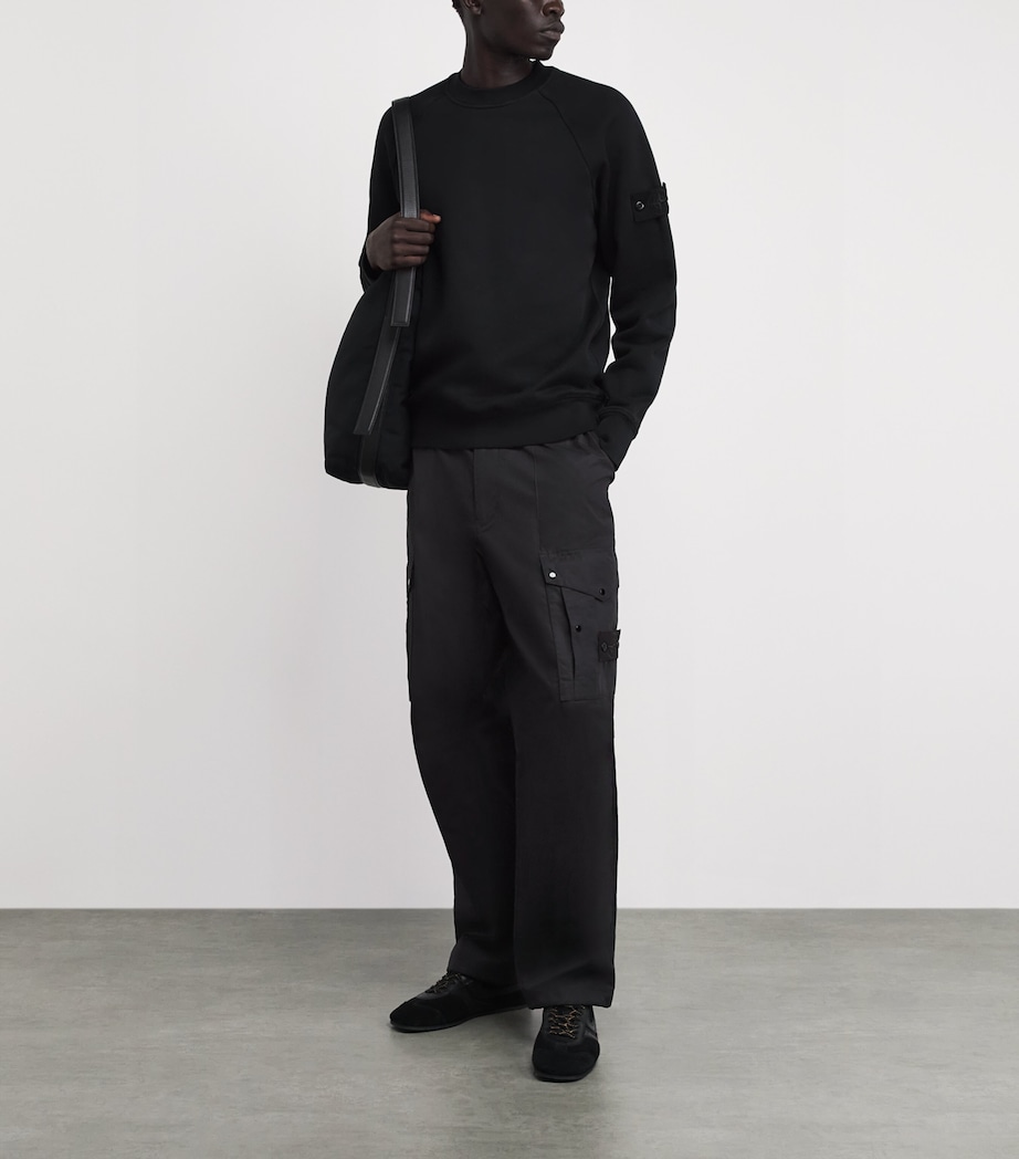 Stone Island Mens Cotton-Canvas All-Weather Ghost Trousers Image 2