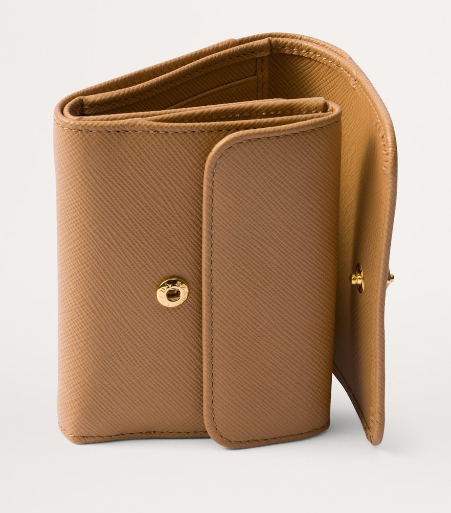 Small Saffiano Leather Bifold Wallet F0018 Image 4