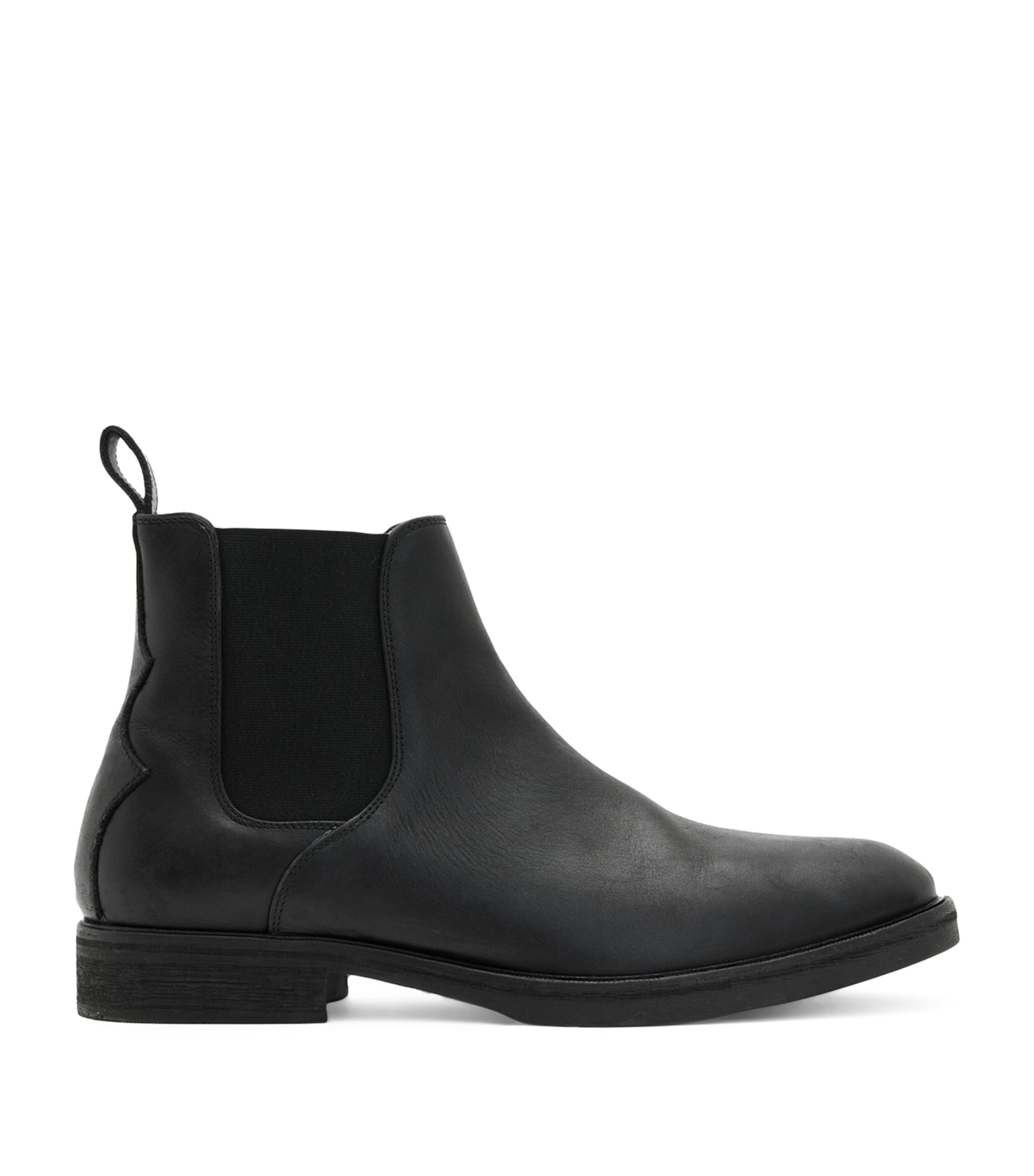 Shop Allsaints Leather Creed Chelsea Boots In Black