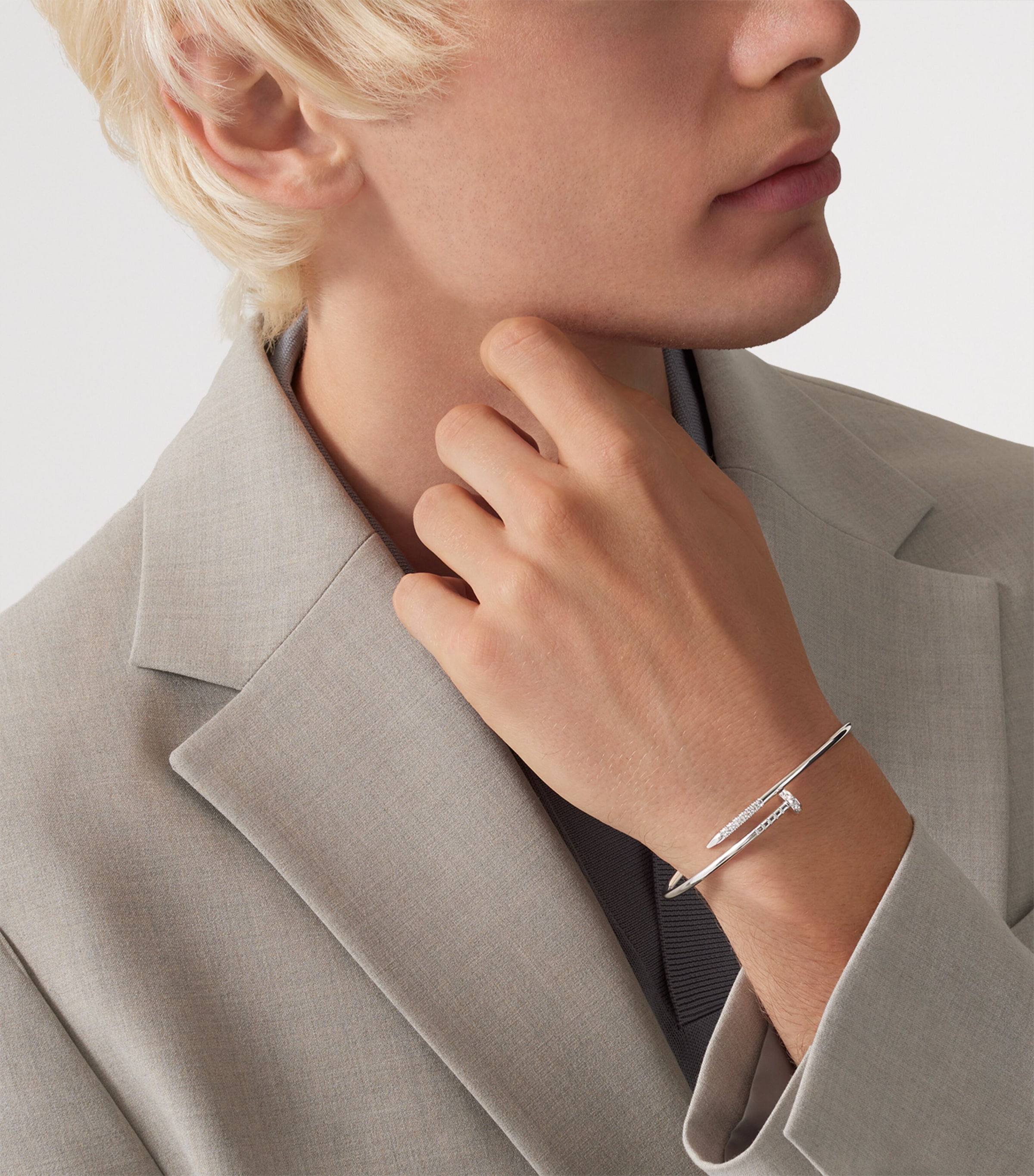 Small White Gold and Diamond Juste Un Clou Bracelet WHITE GOLD Image 2