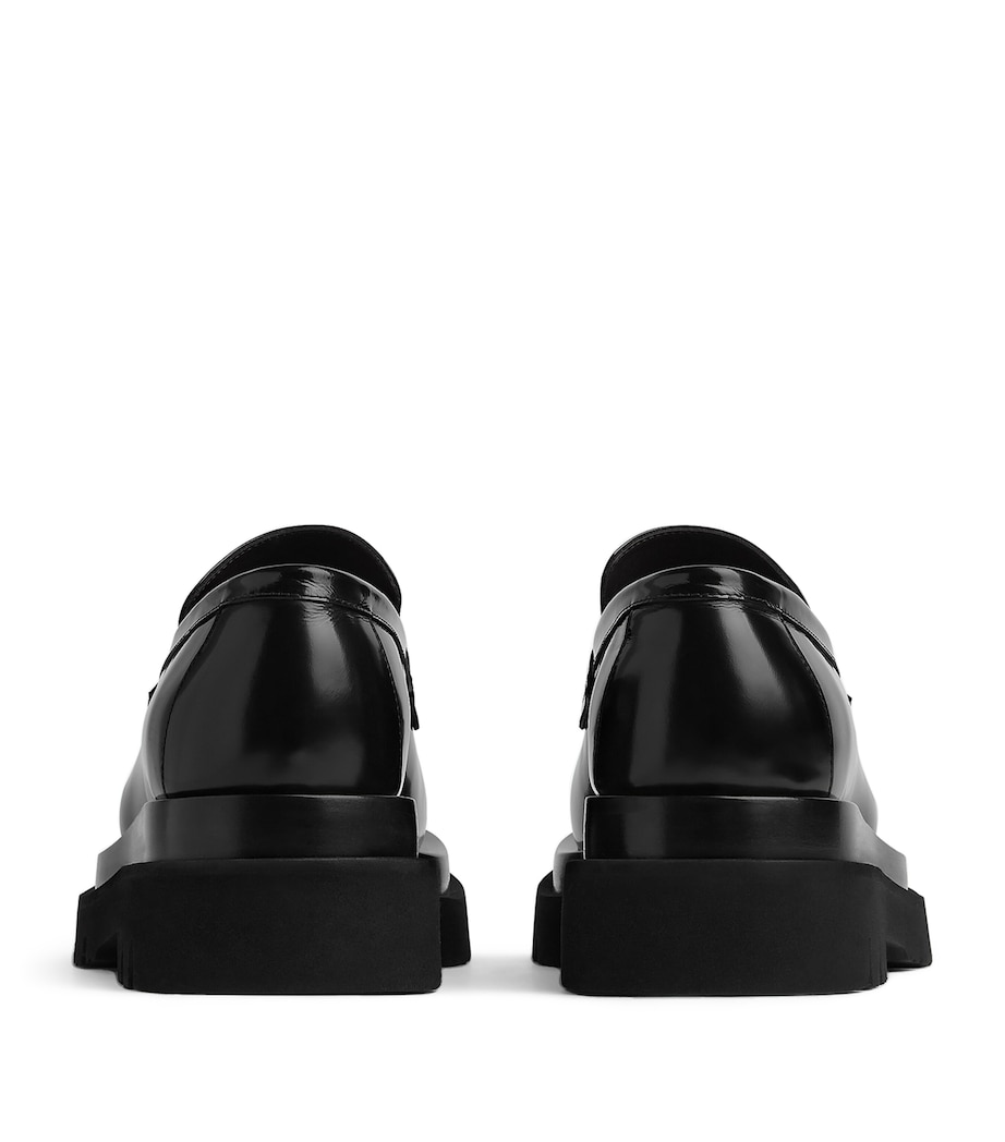 Calfskin Lug Flatform Loafers 55 NERO/NERO Image 2