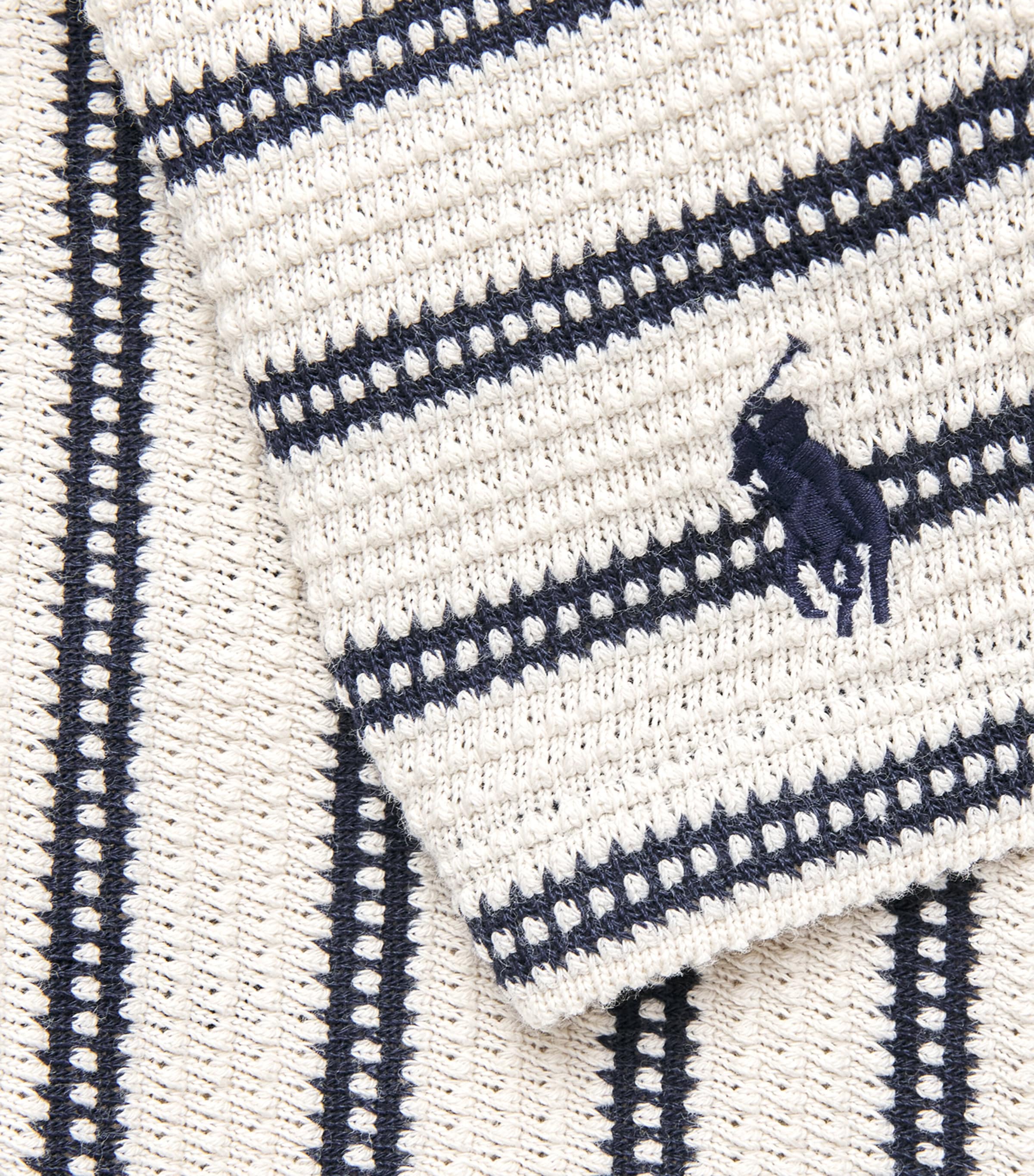 Polo Ralph Lauren Mens Cotton-Blend Stripe Shorts Pale Crm/newport Nvy Image 6