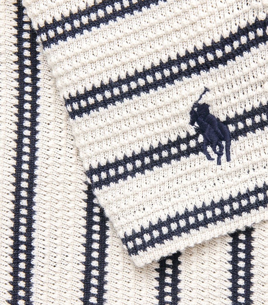 Polo Ralph Lauren Mens Cotton-Blend Stripe Shorts Pale Crm/newport Nvy Image 6