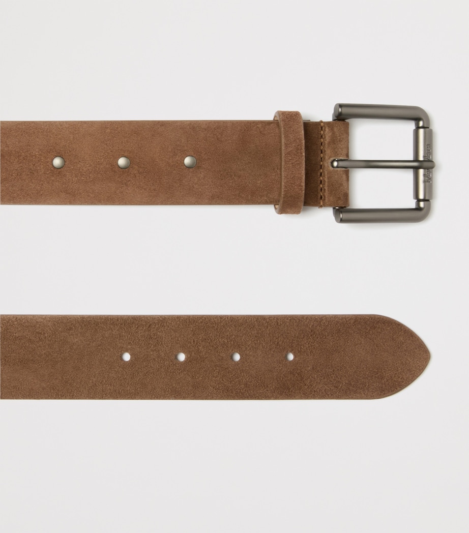 Max Mara Suede Double-Buckle Belt Hazelnut Brown Image 2