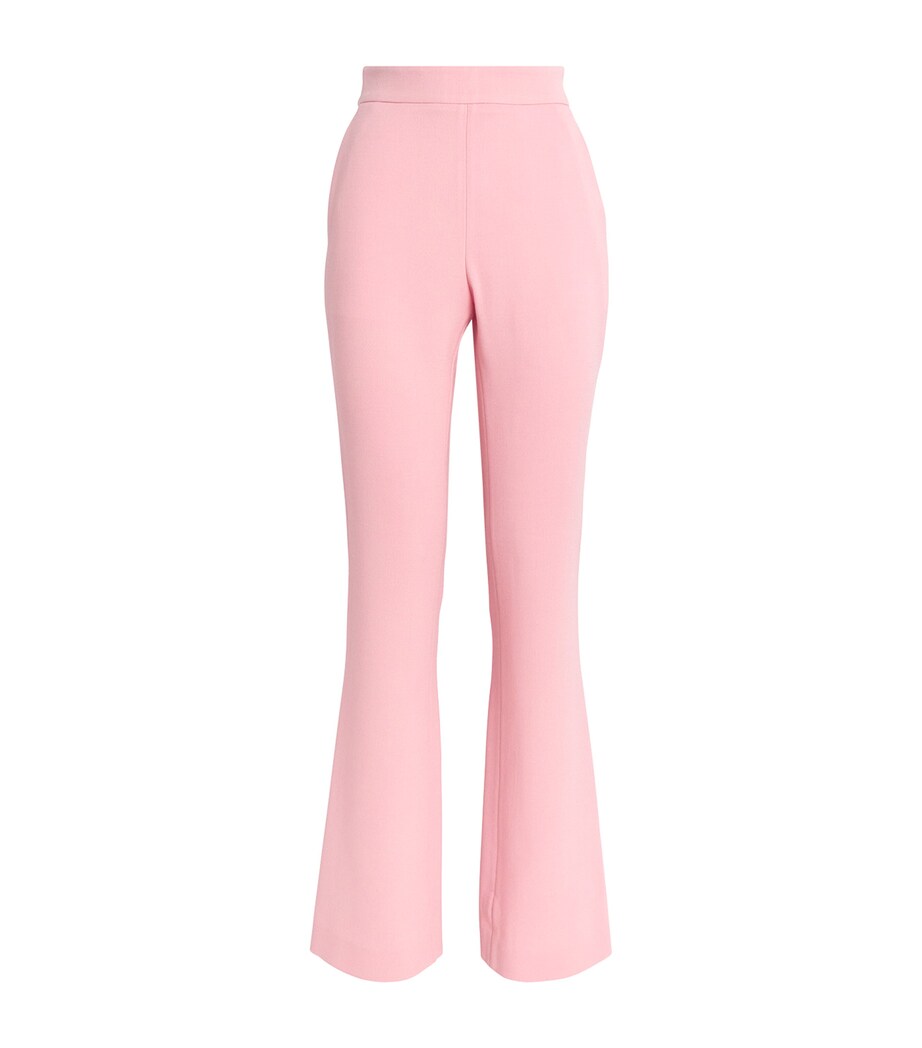 NOMADISSEM Womens Wool-Blend Bixby Flared Trousers Pink Image 1