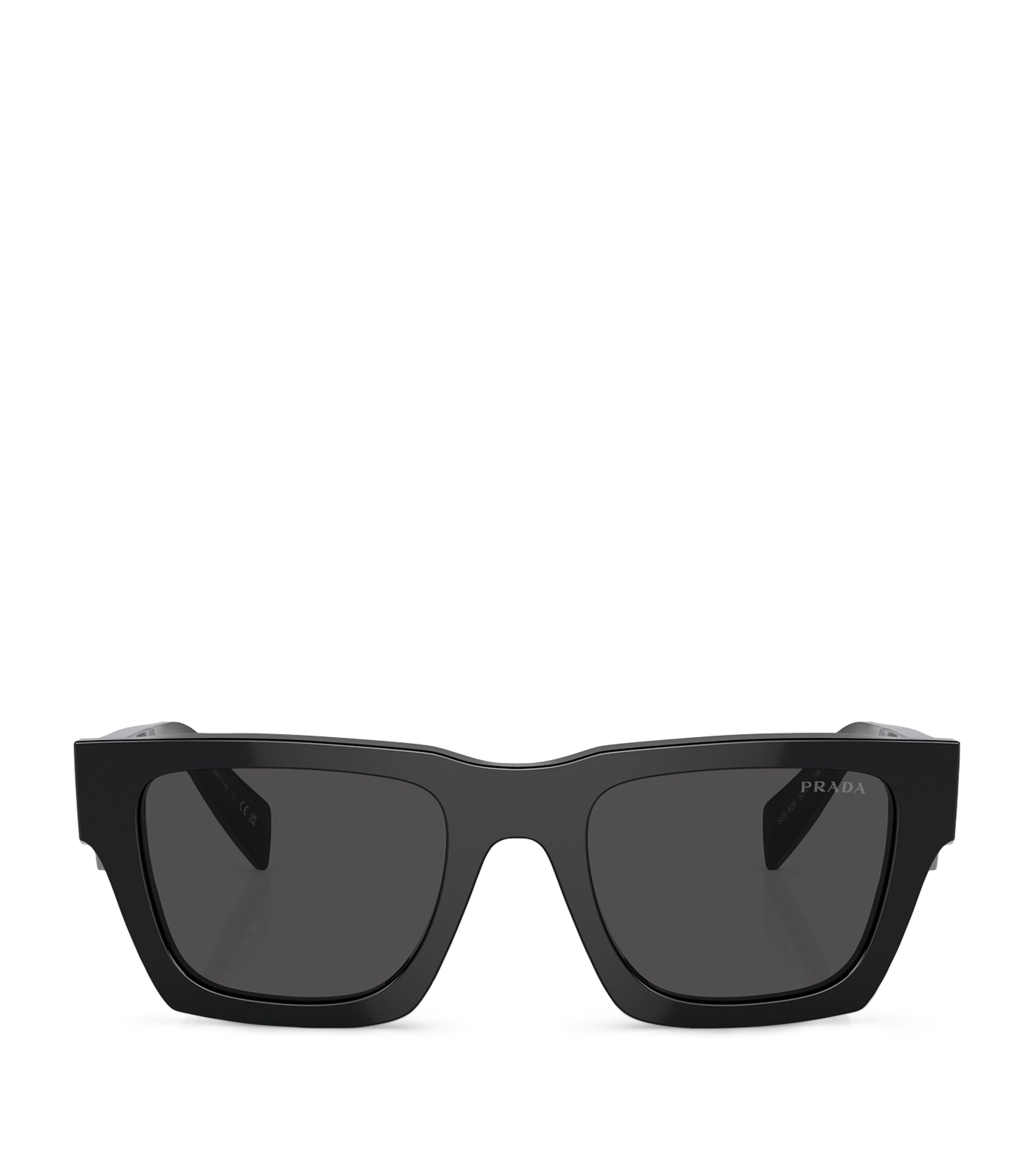 Prada Eyewear Rectangular Frame Sunglasses In Black