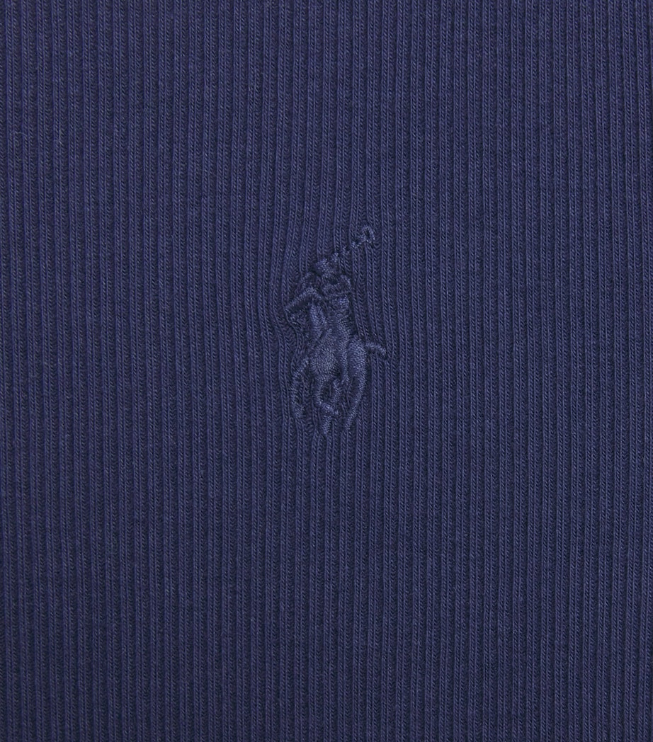 Ralph Lauren Kids Ribbed T-Shirt (7-14 Years) Navy Image 3