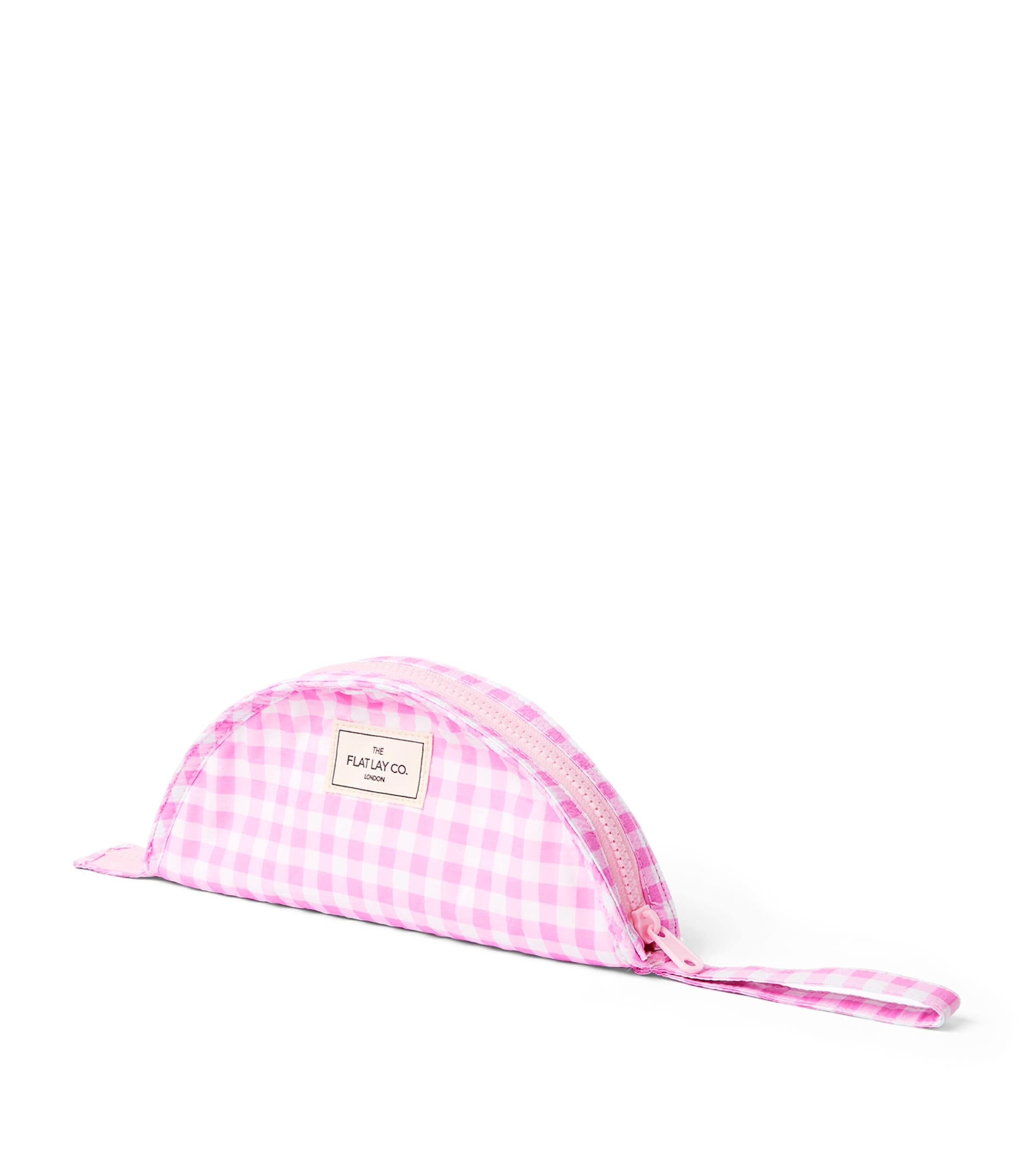 THE FLAT LAY CO. GINGHAM PRINT MAKE-UP POUCH