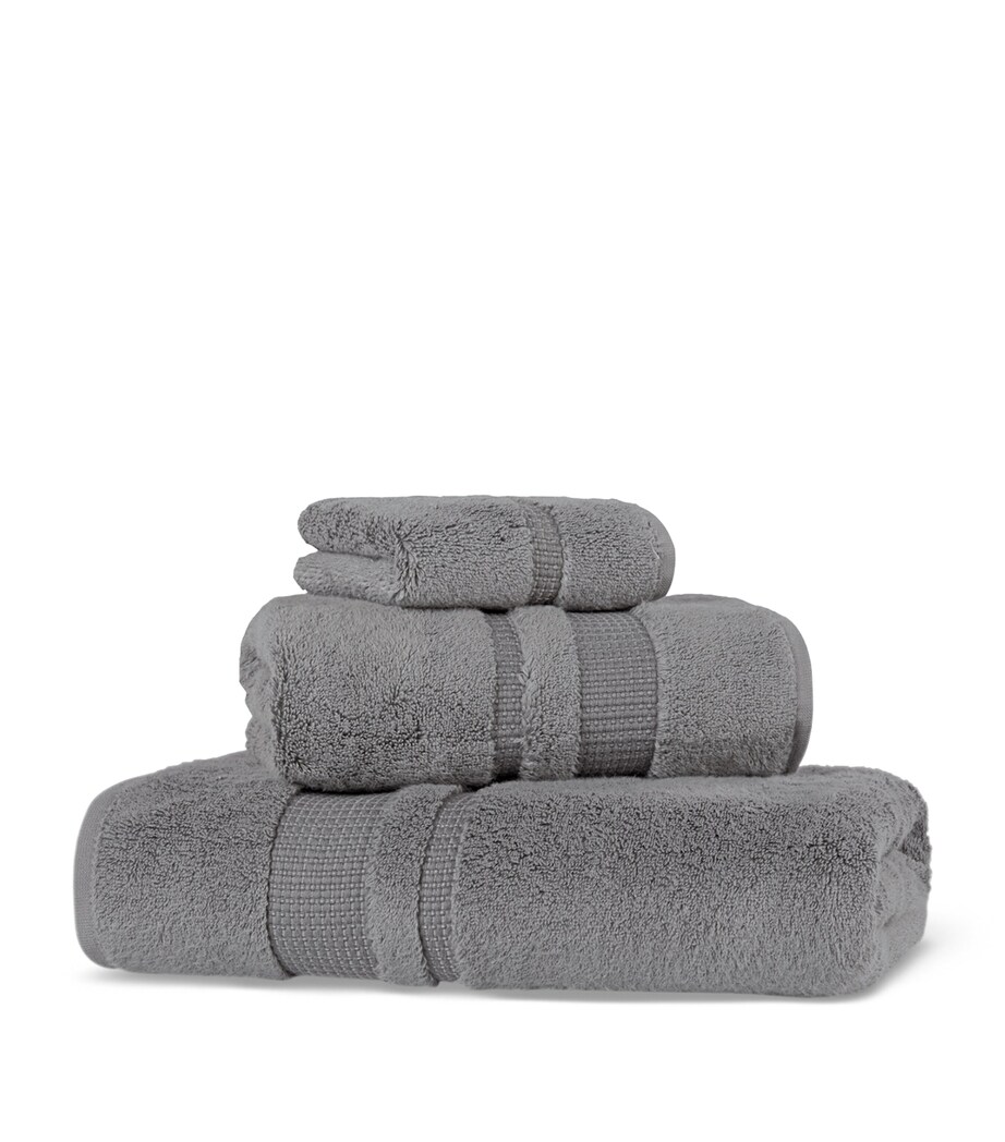 Hamam Cotton Pera Bath Towel (70cm x 140cm) Castor Gray Image 1