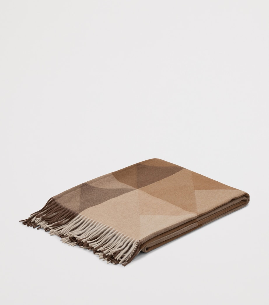 Cashmere Arran Braque Throw (147cm x 183cm) NATURAL Image 2