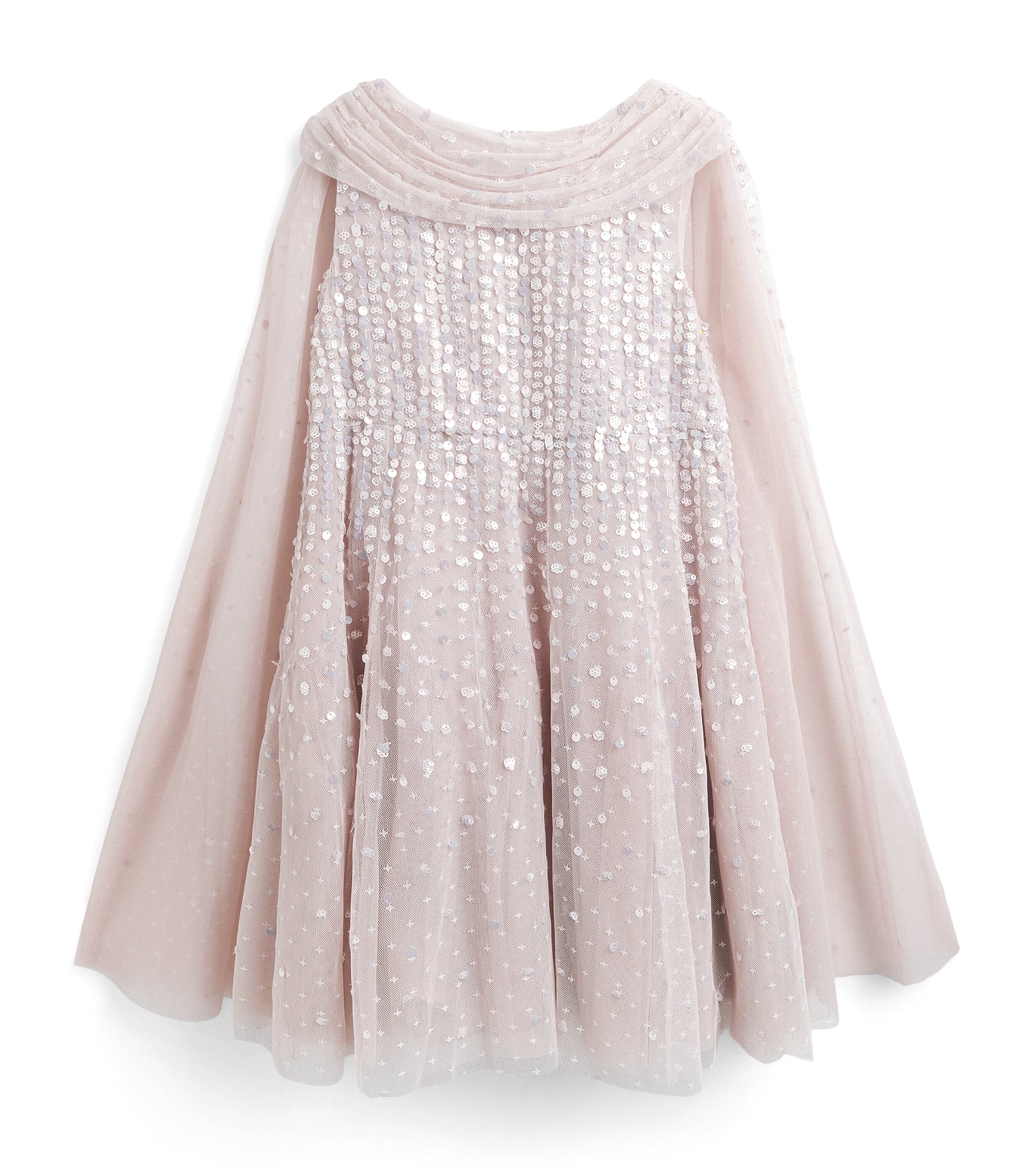 Needle & Thread Tulle Sequin Moonlight Cape Dress (8-12 Years) Lilac Heather Image 1