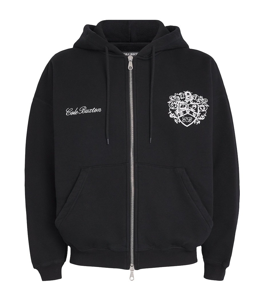 Collegiate Crest Zip-Up Hoodie 000 BLACK Image 1