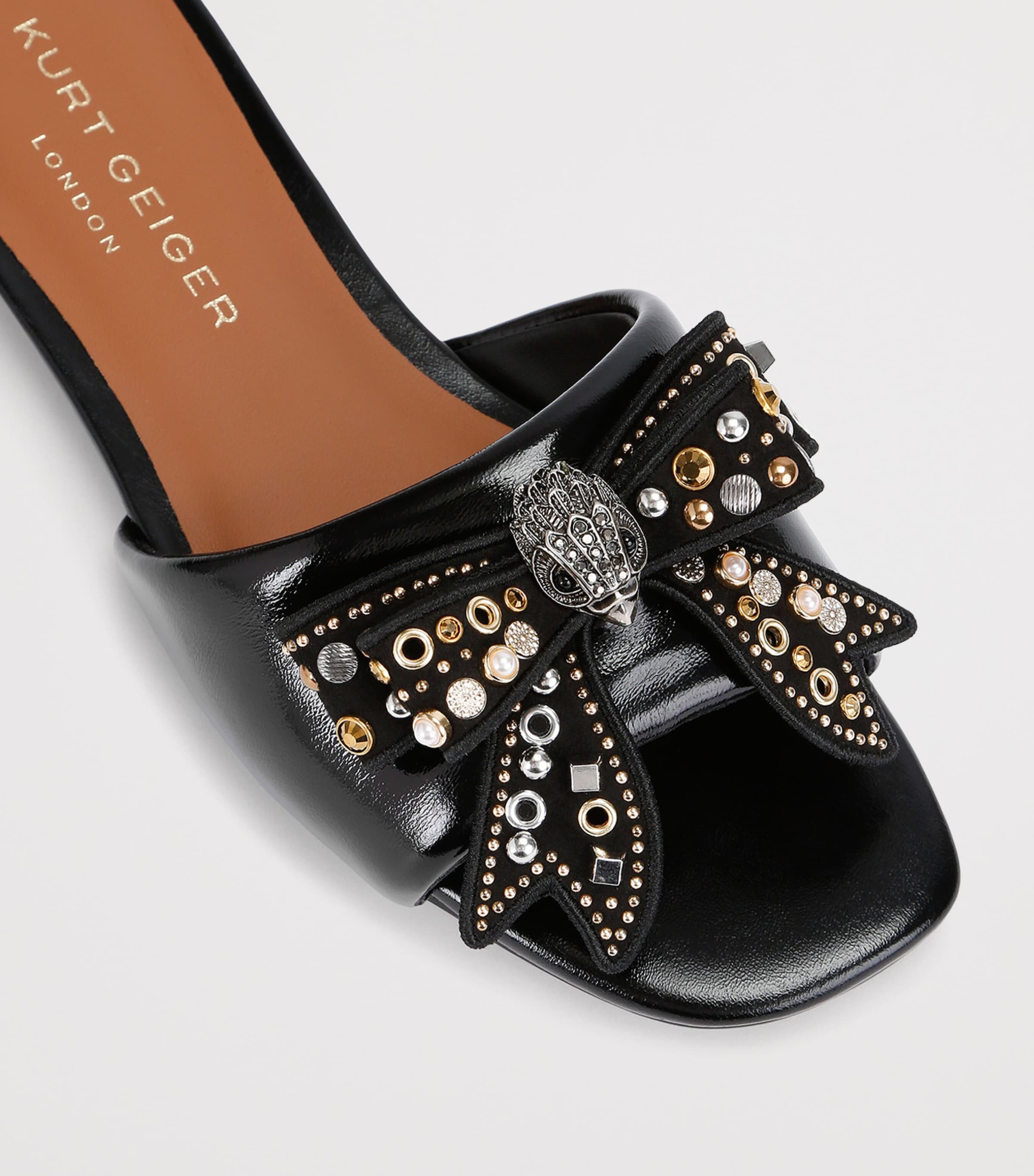 Kurt Geiger London Leather Kensington Sandals Black/comb Image 3