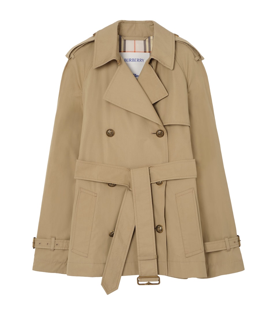 Burberry Short Belgravia Trench Coat Sparrow Beige