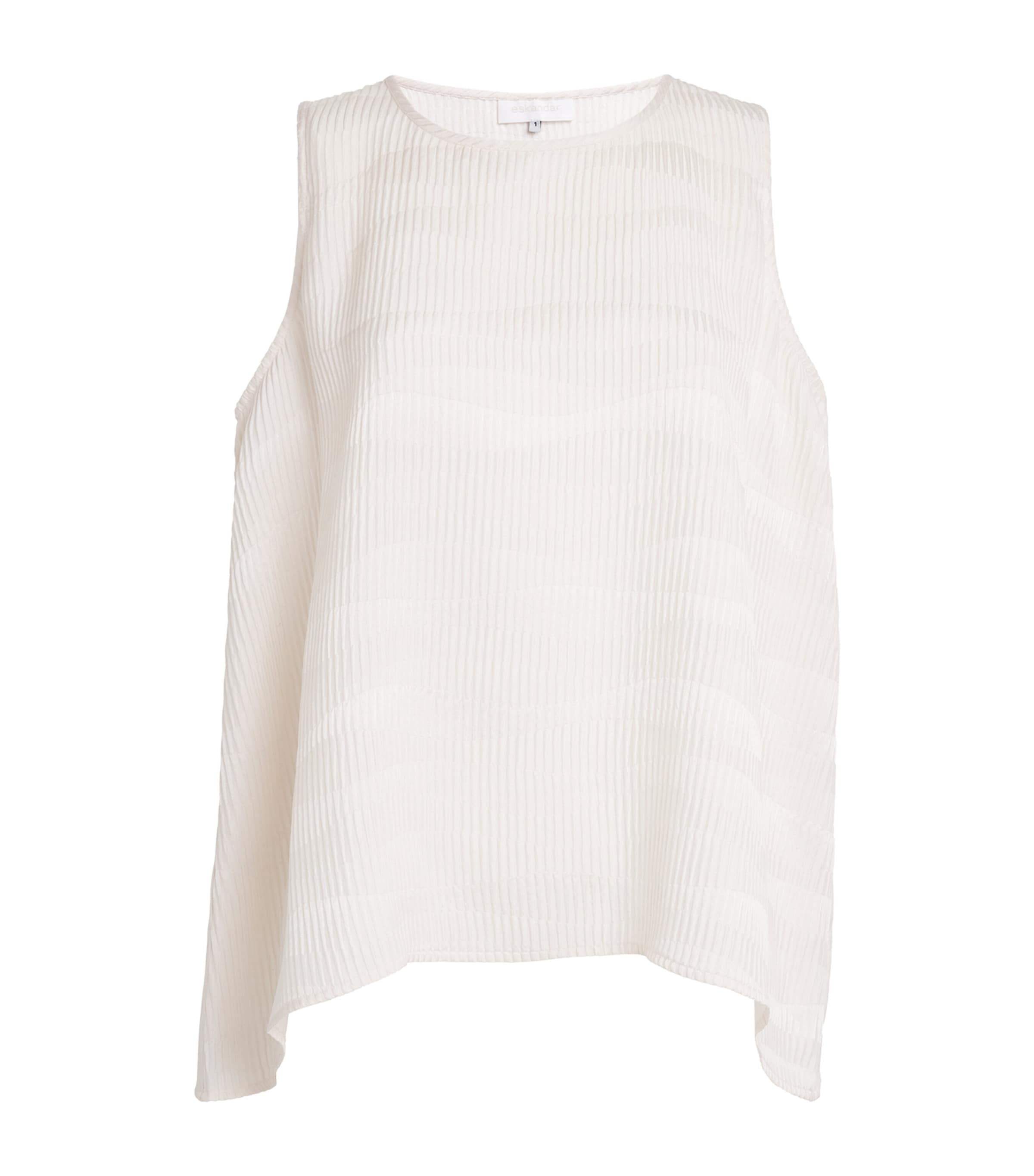 ESKANDAR SILK A-LINE SHELL TANK TOP 