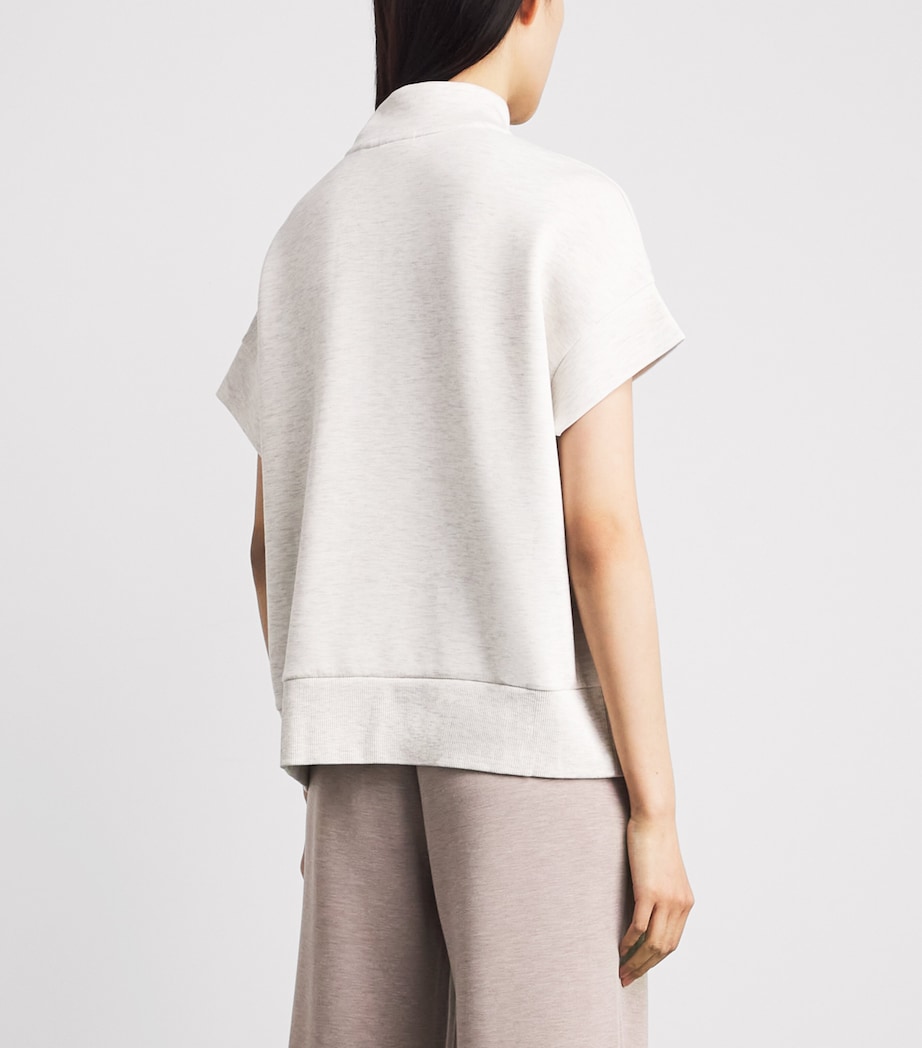 Varley Womens Half-Zip Ritchie Sweatshirt Ivory Marl Image 5