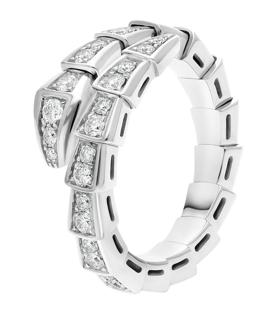 White Gold and Diamond Serpenti Viper Ring WHITE GOLD Image 1