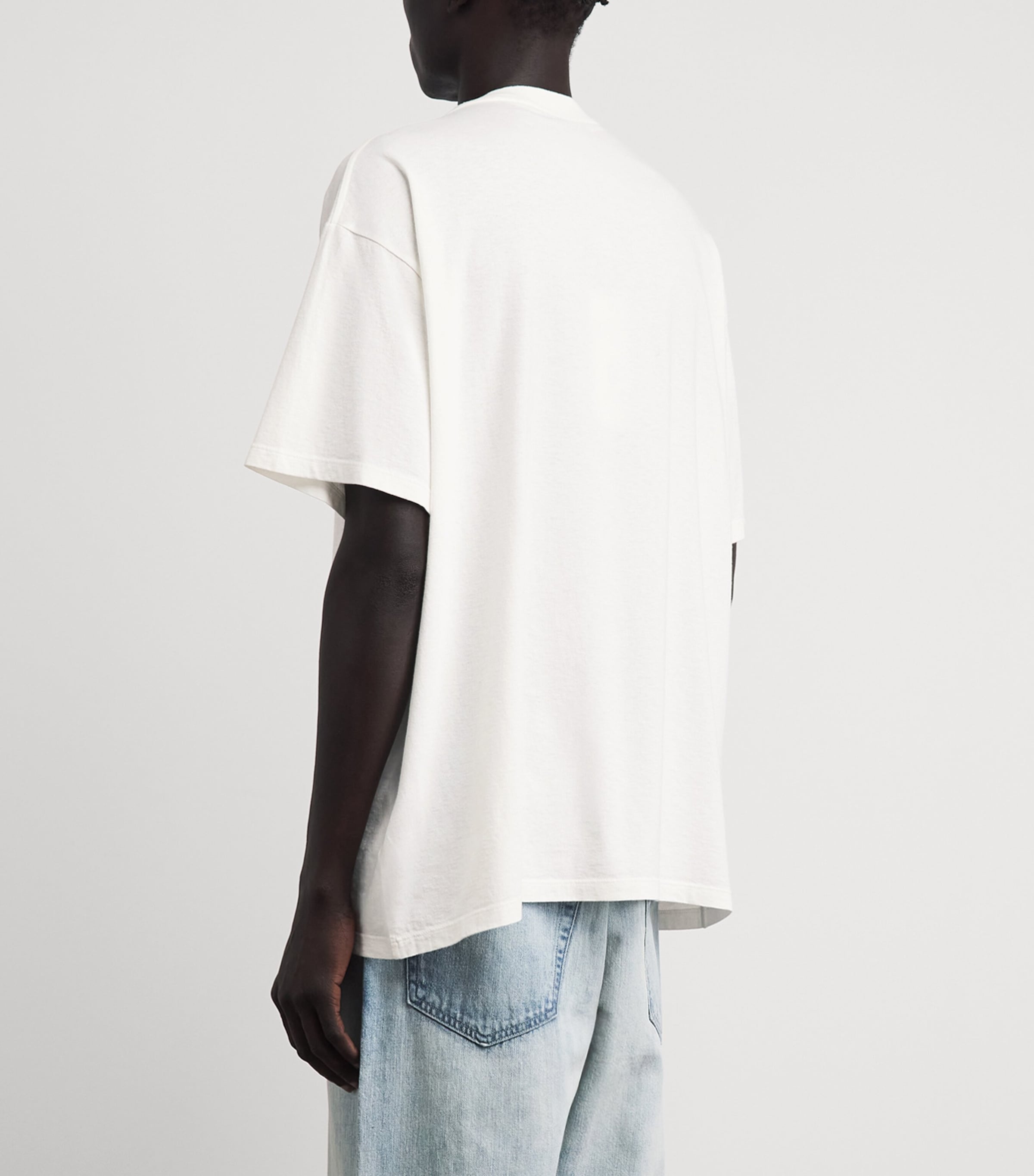 Maison Margiela Mens Cotton Embroidered Logo T-Shirt Off White Image 5