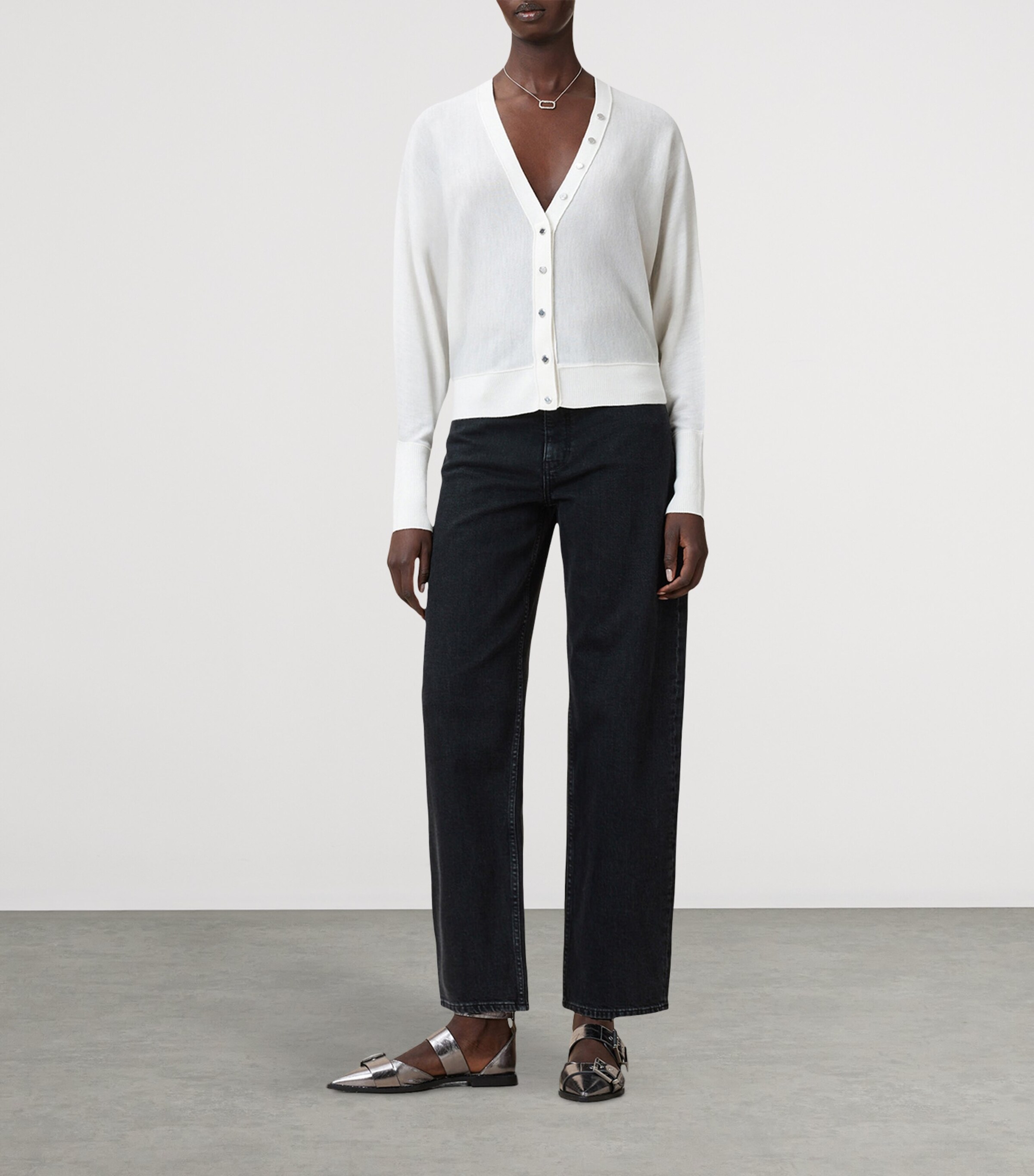 Wool Honor Cardigan CHALK WHITE Image 4