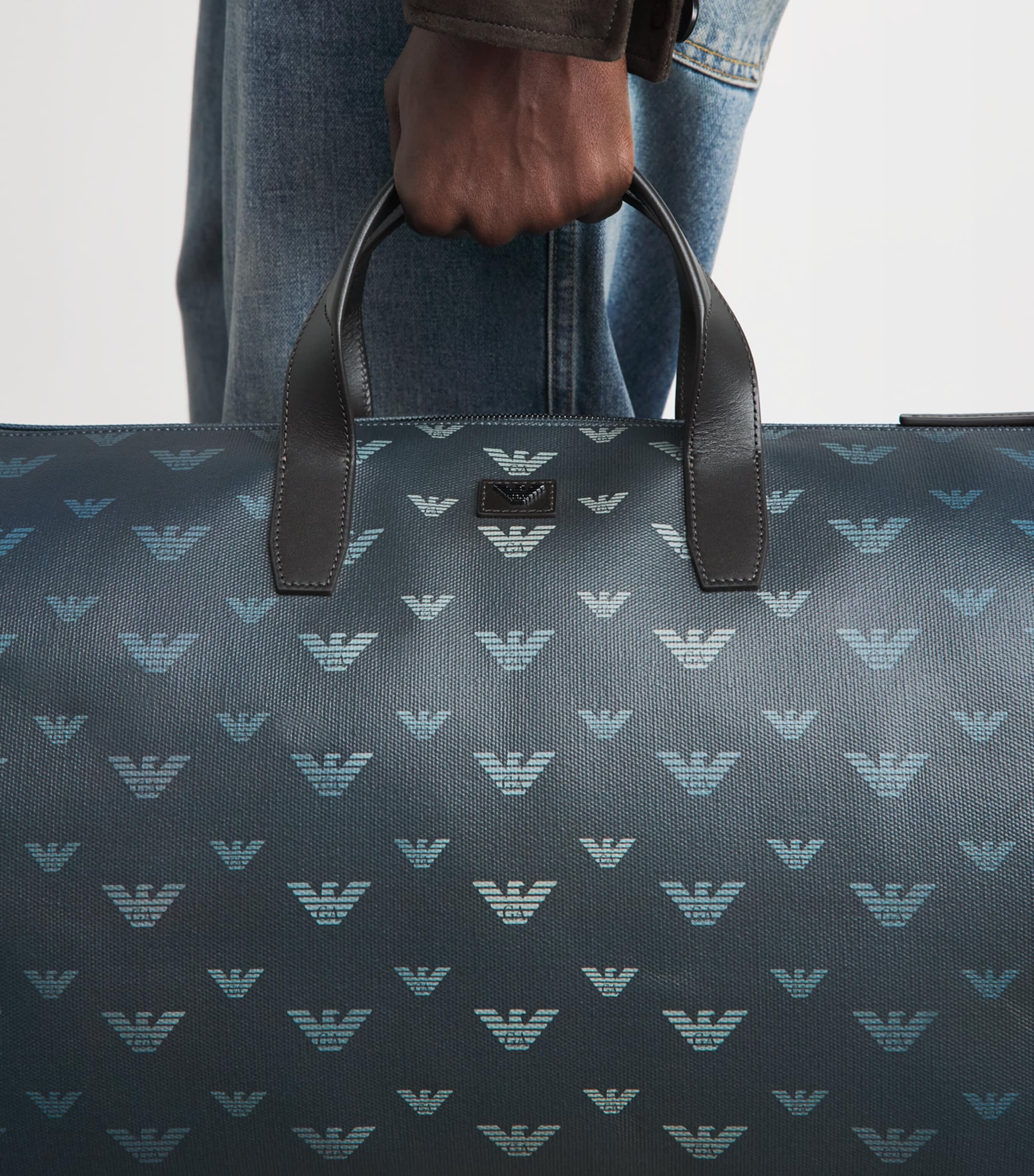 Emporio Armani Canvas Eagle Holdall Image 4